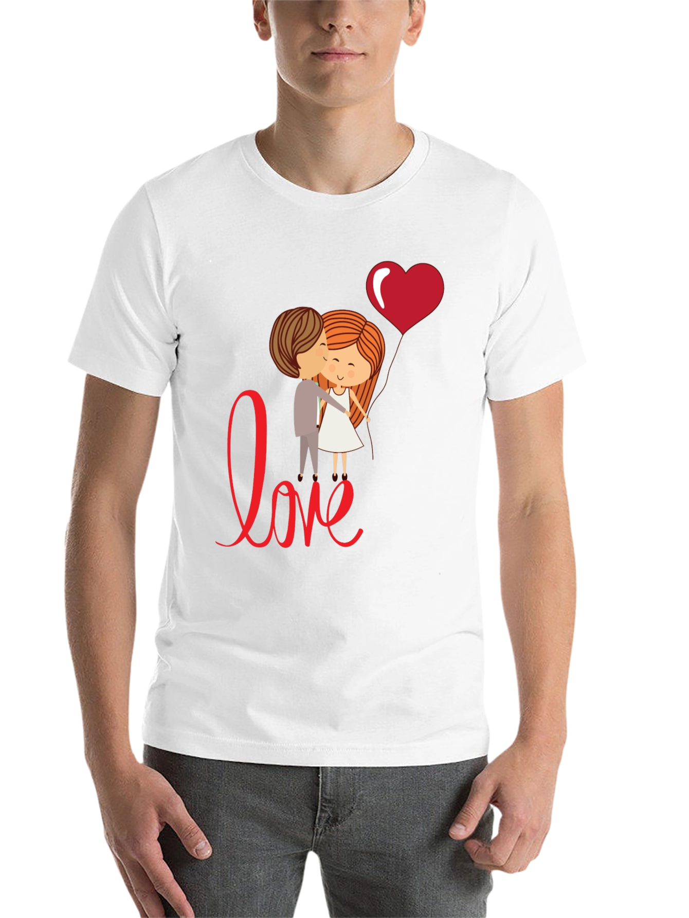 Black Love Couple T-Shirt, Cute Valentine's Day Gift view 14