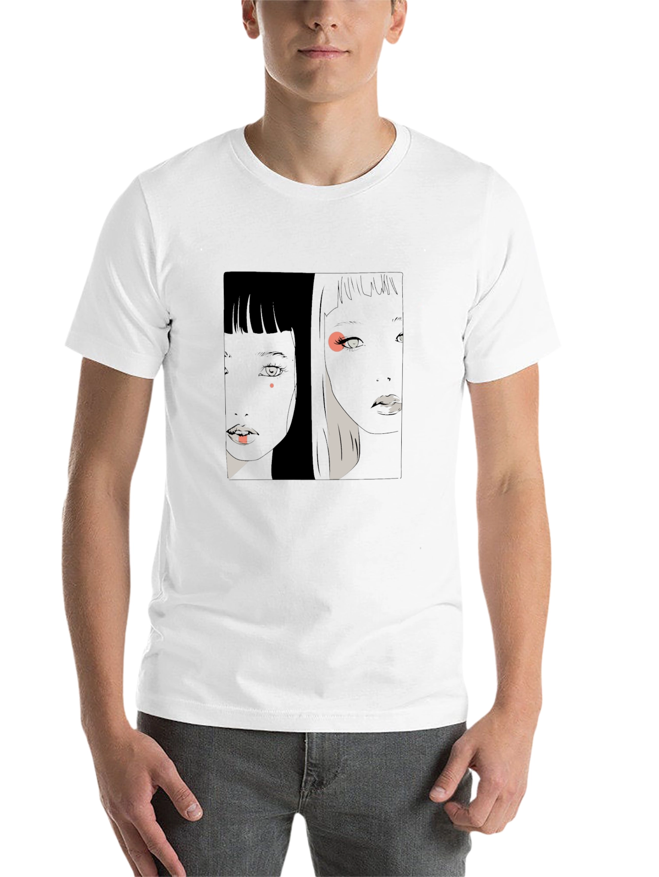 Black Abstract Graphic Print Black T-Shirt view 14