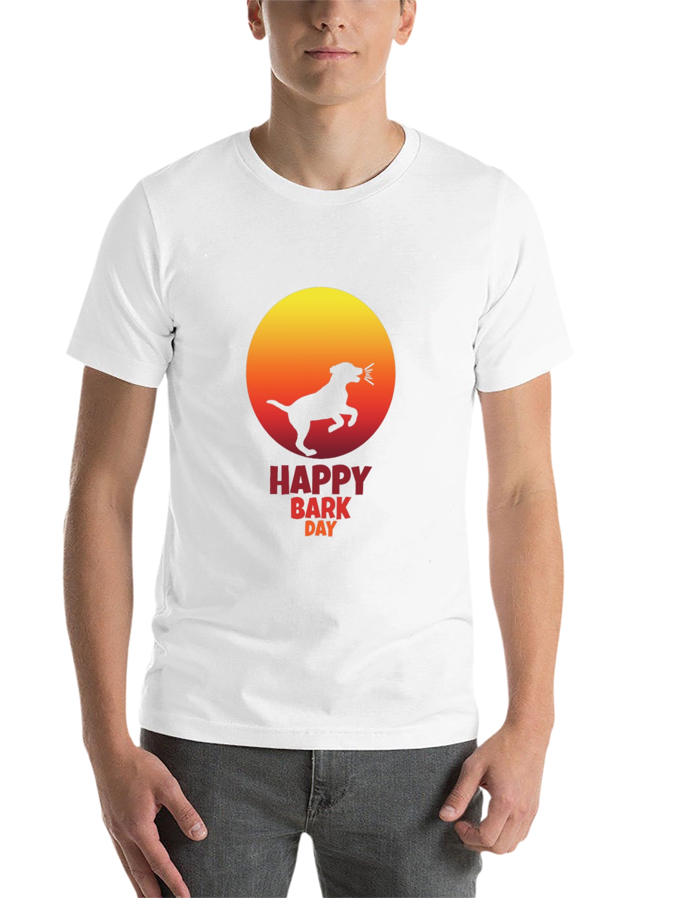 Black Happy Bark Day Black T-Shirt - Dog Lover Tee view 14