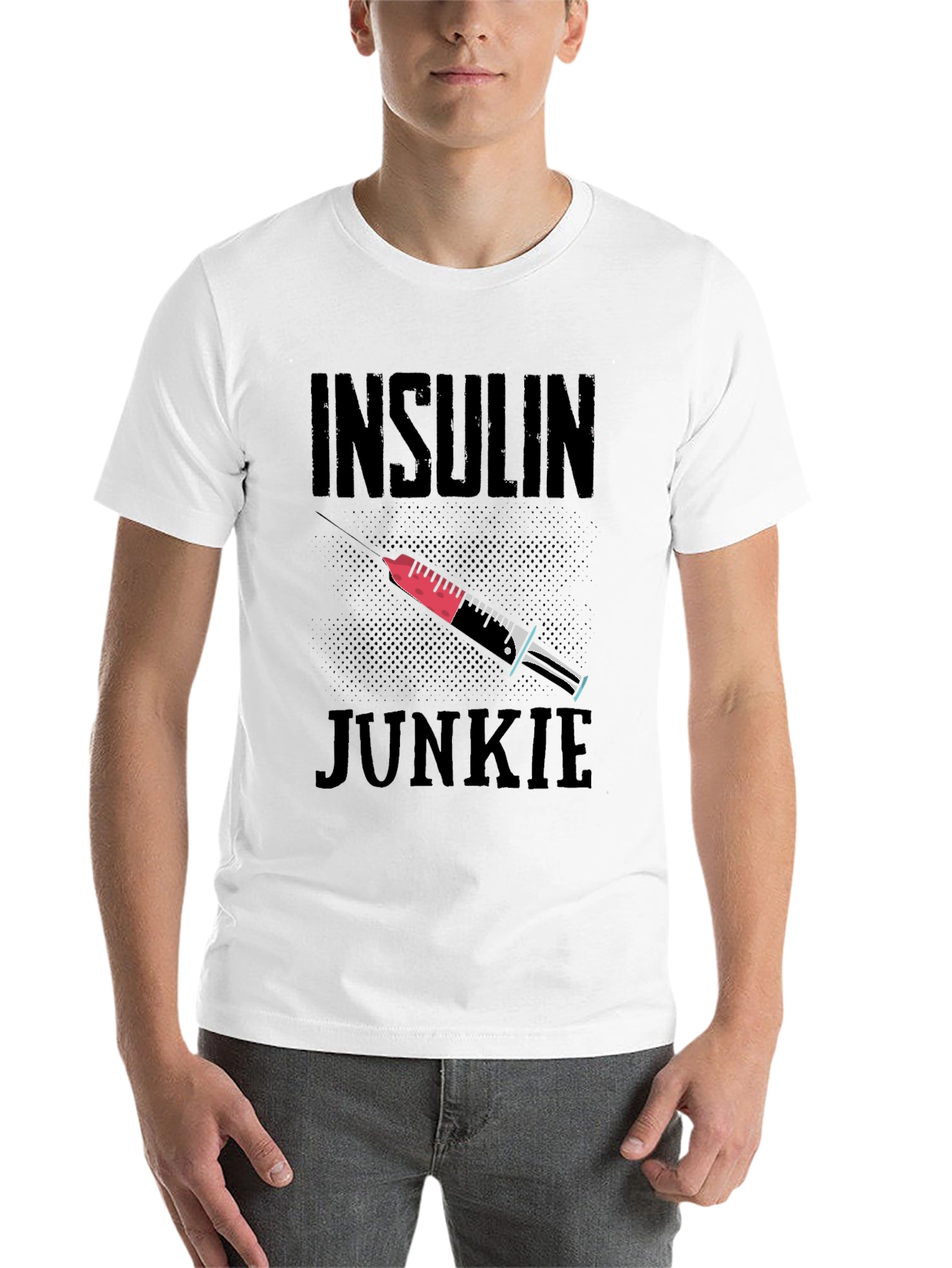 Black Insulin Junkie Graphic Tee view 14