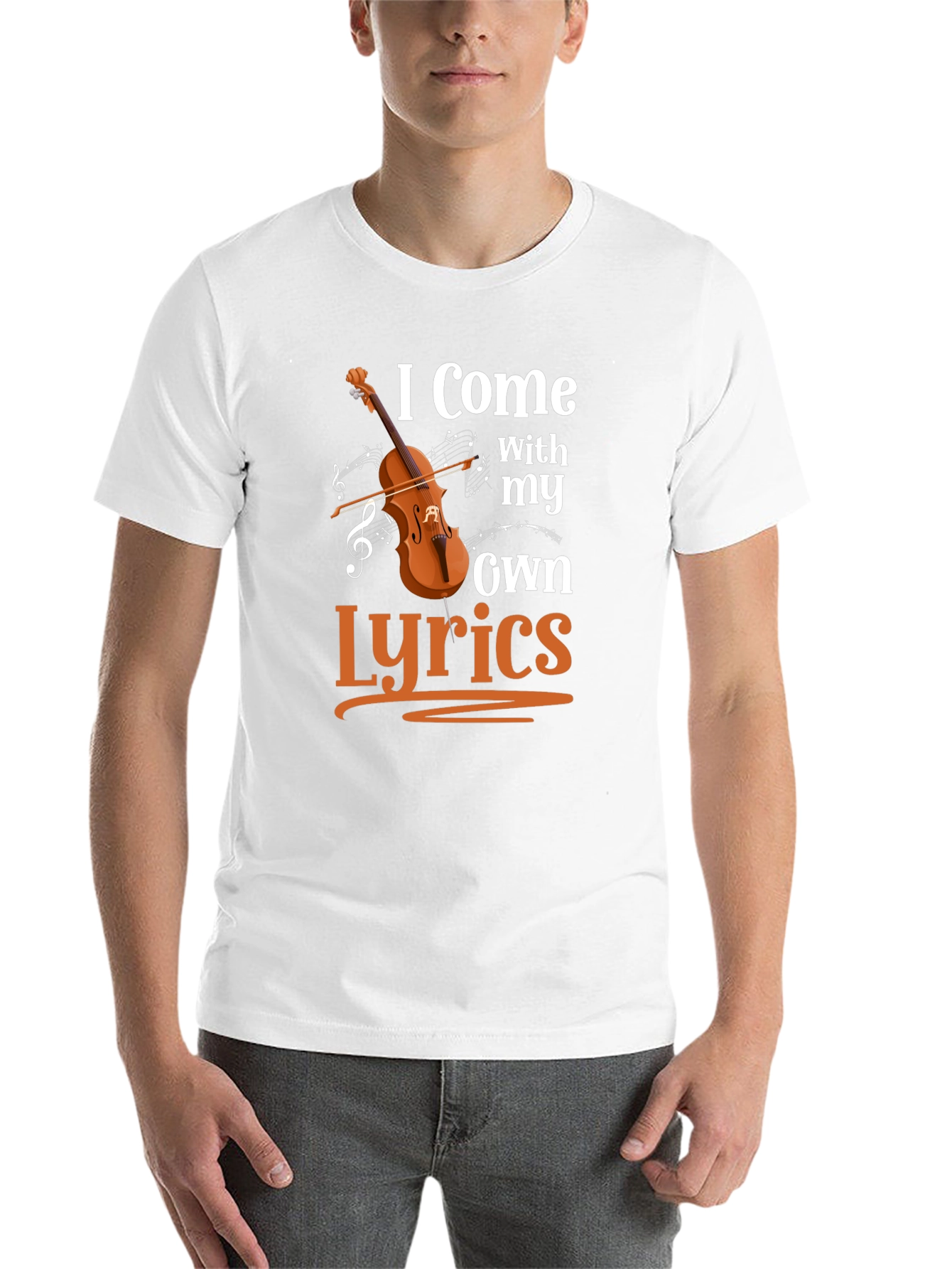 Black I Come With My Own Lyrics Graphic T-Shirt view 14