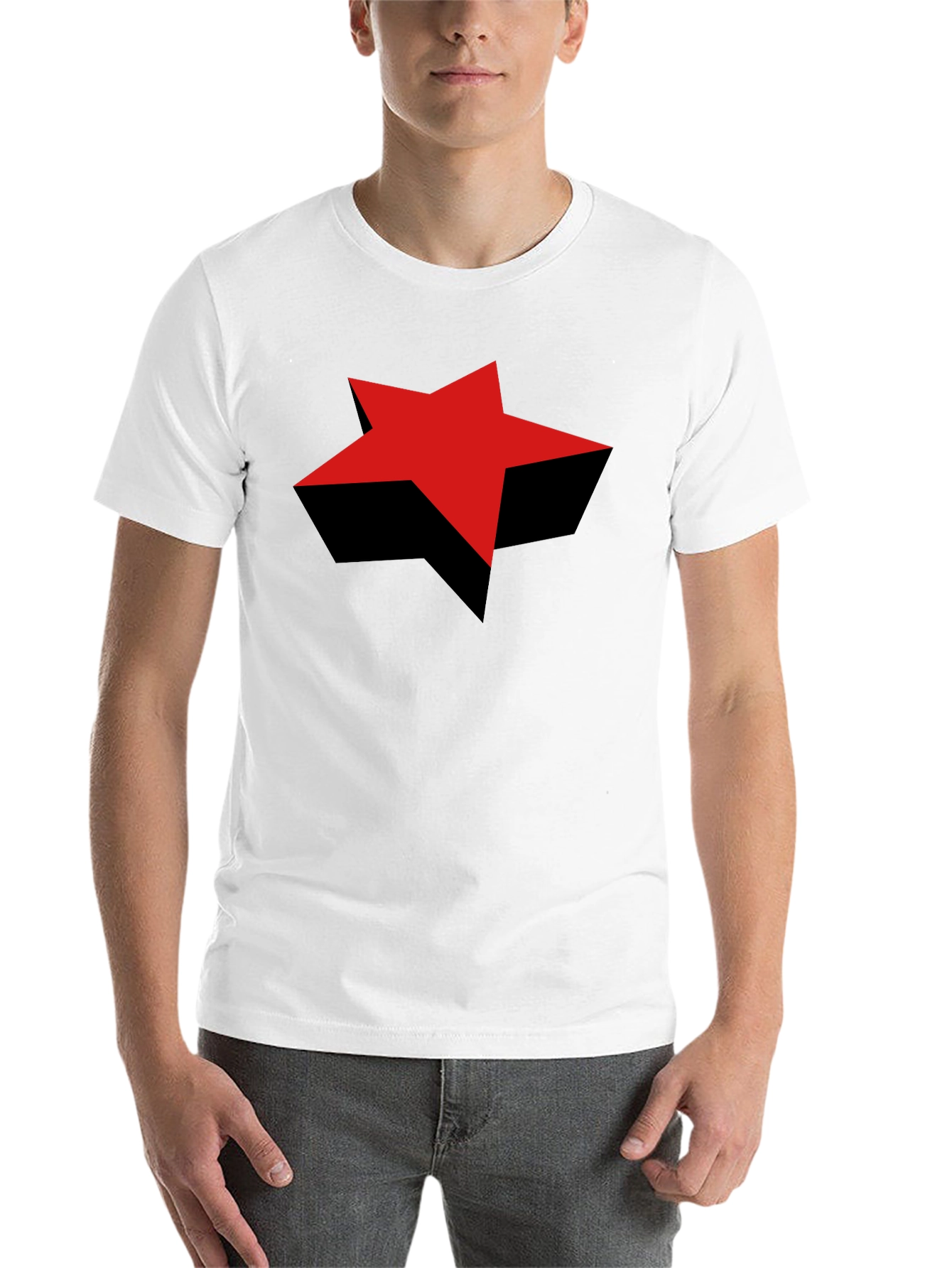 Black Red Star Graphic Black T-Shirt - Bold Style view 14