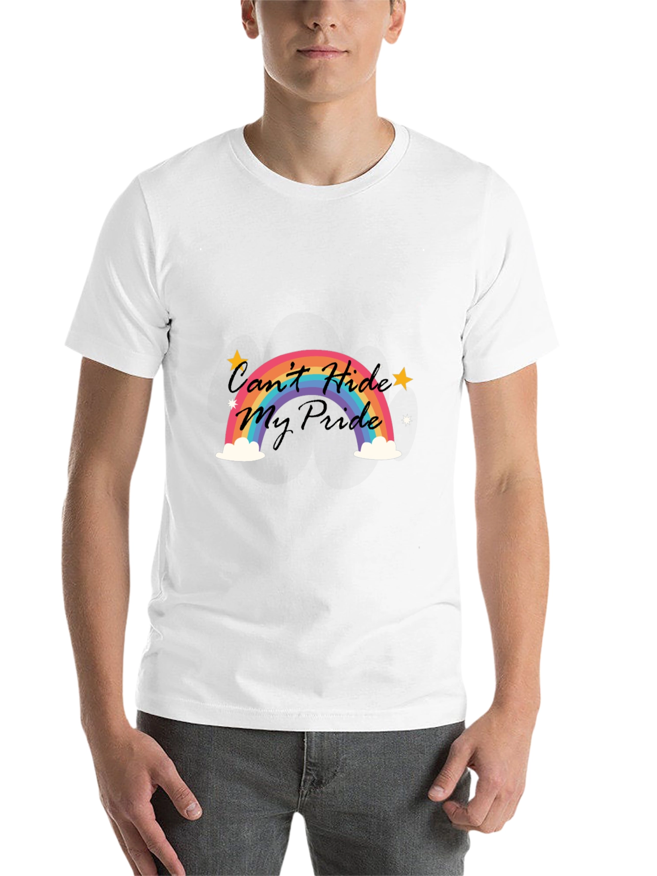 Black Pride Rainbow Graphic Tee -  Men's Black T-Shirt view 14