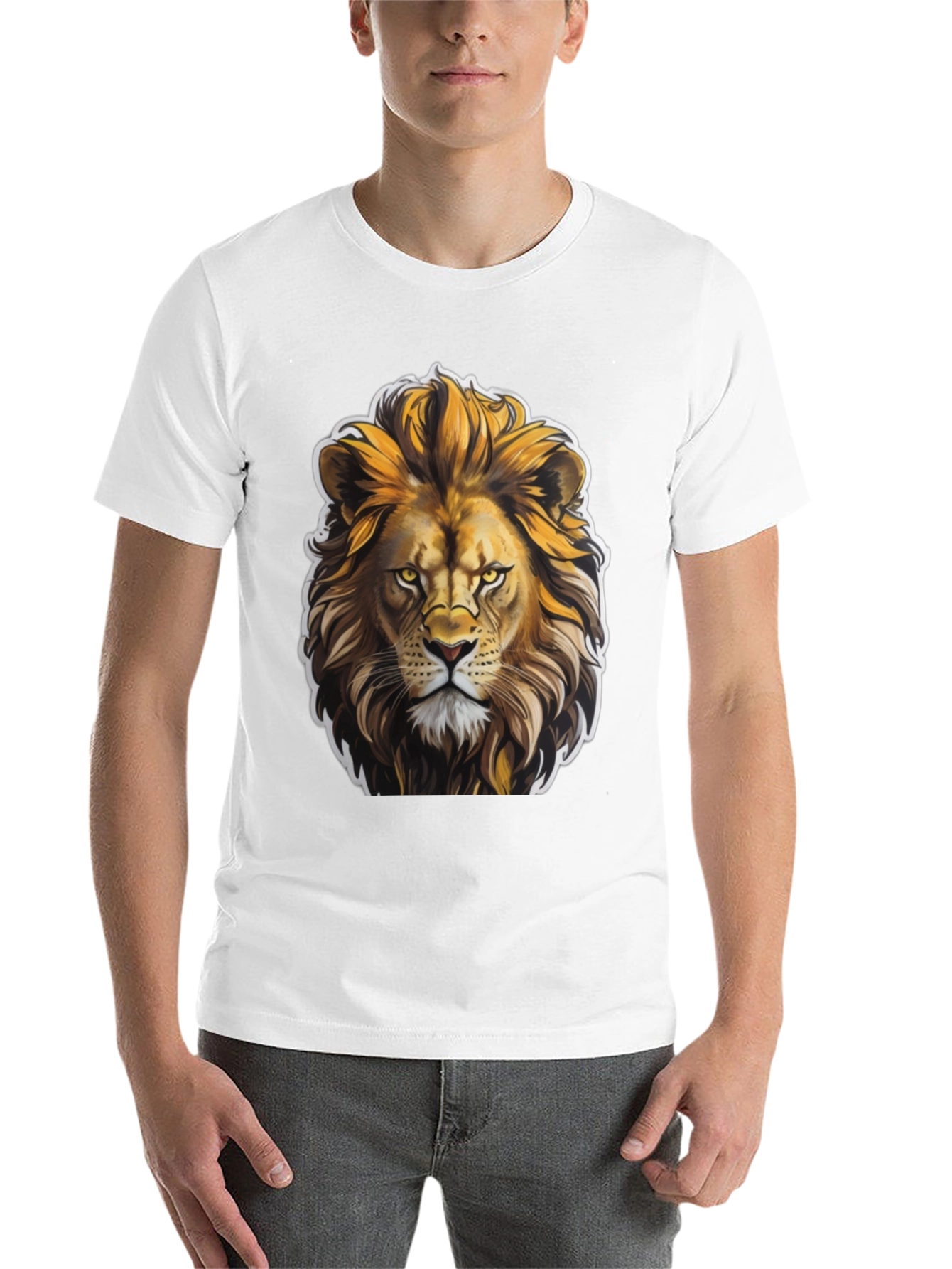 Black Lion King Graphic Tee - Black Cotton T-Shirt view 14