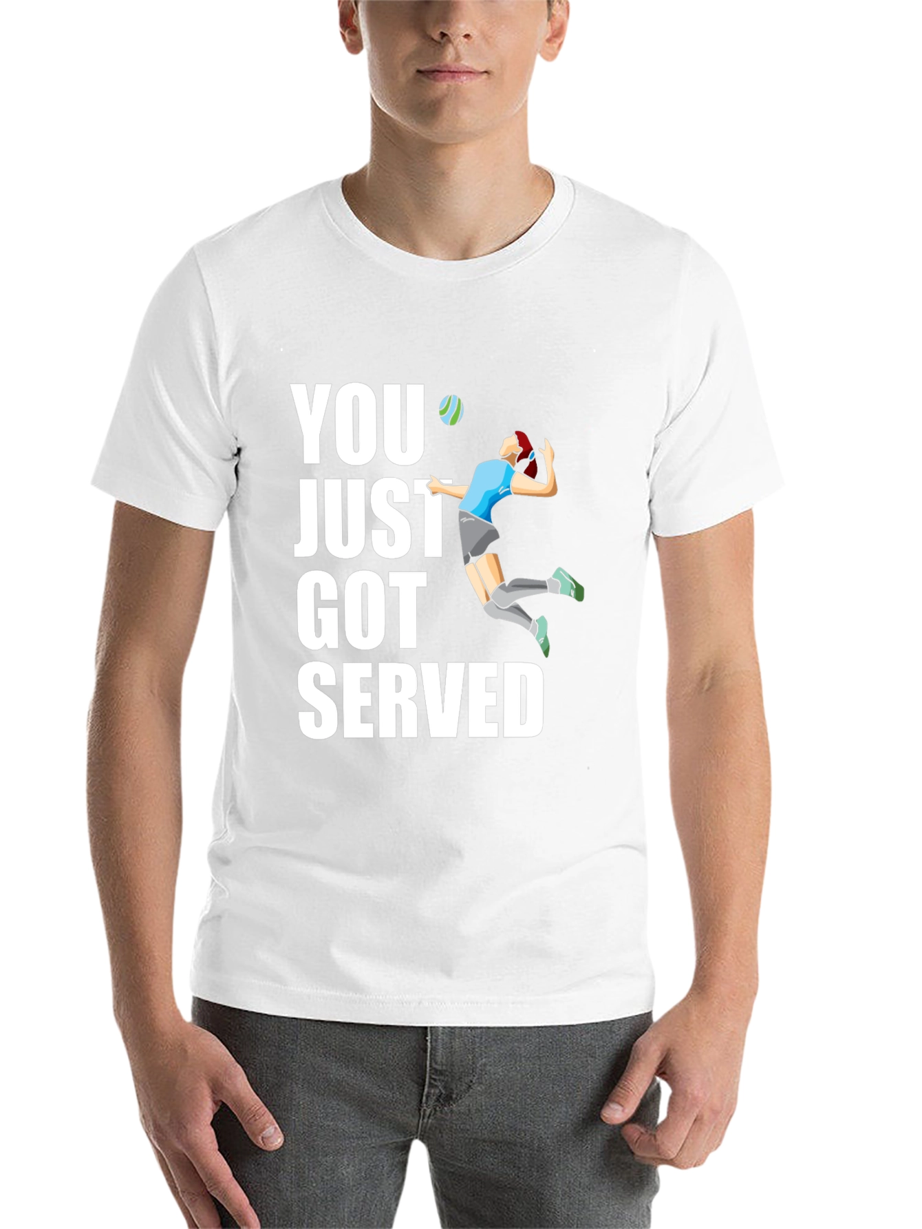 Black Volleyball Serve Graphic T-Shirt view 14