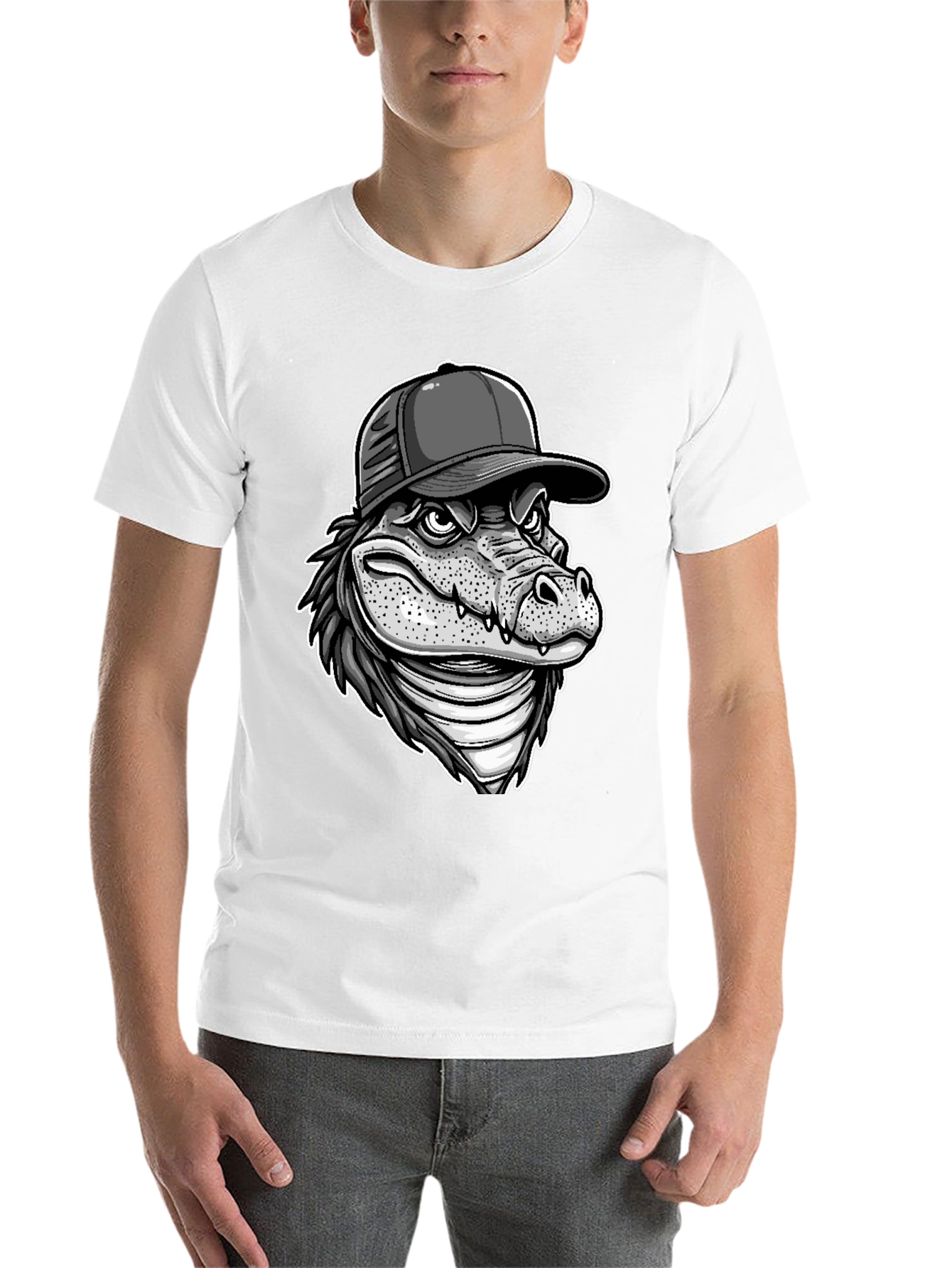 Black Alligator Graphic Tee view 14