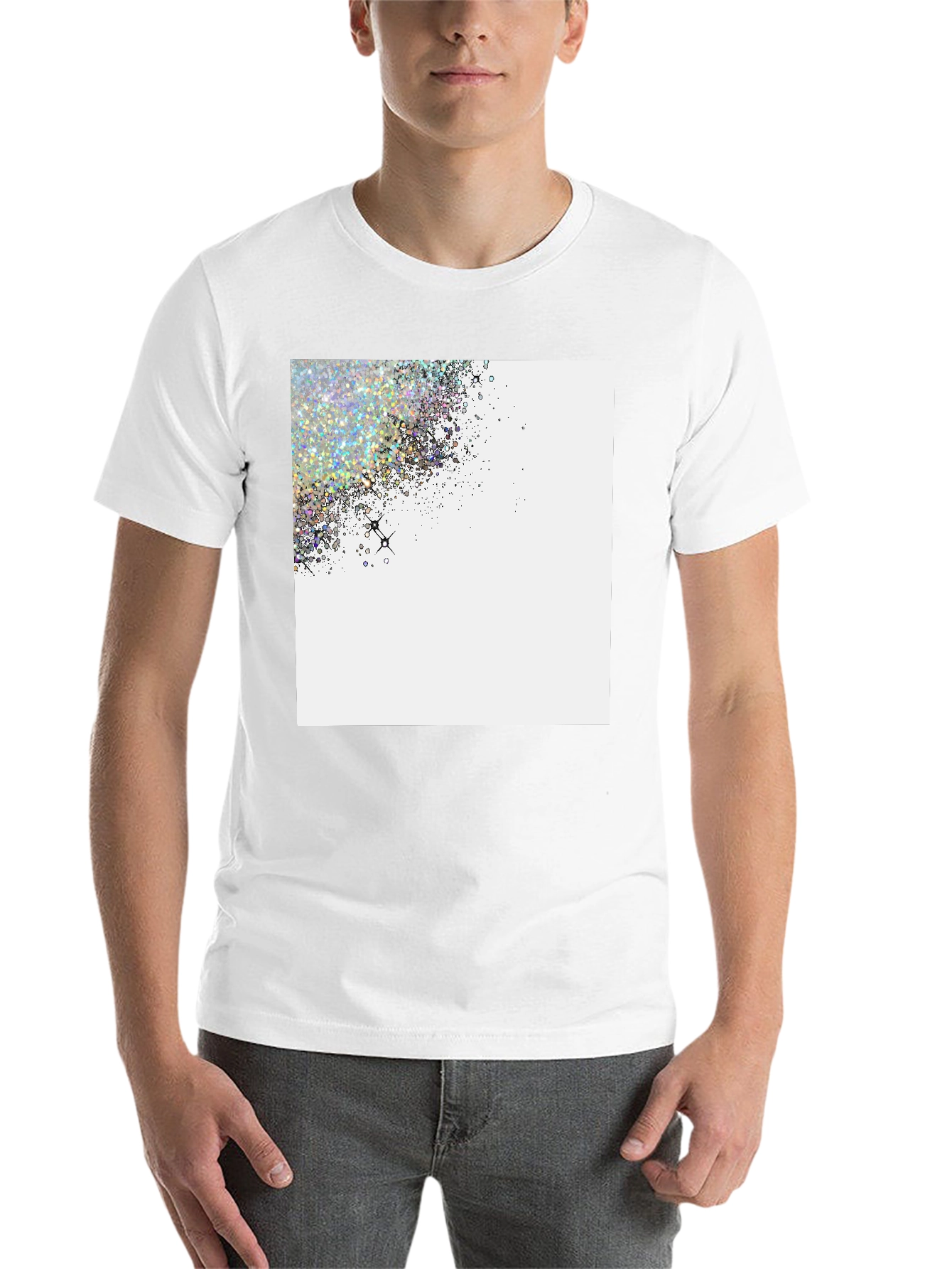 Sparkling Glitter Design Tee - 14