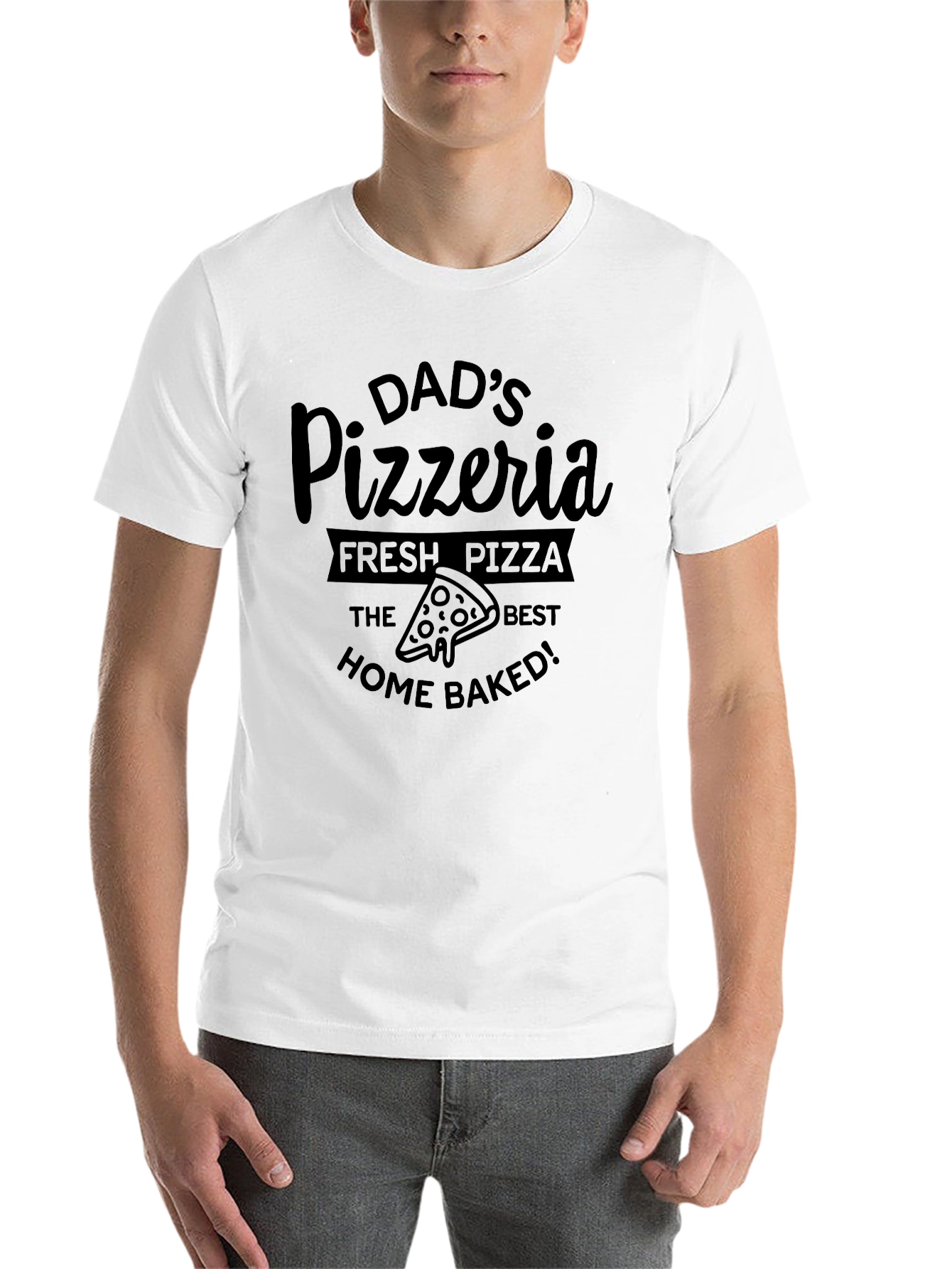 Black Dad's Pizzeria Black T-Shirt - Fresh, Home Baked Pizza view 14