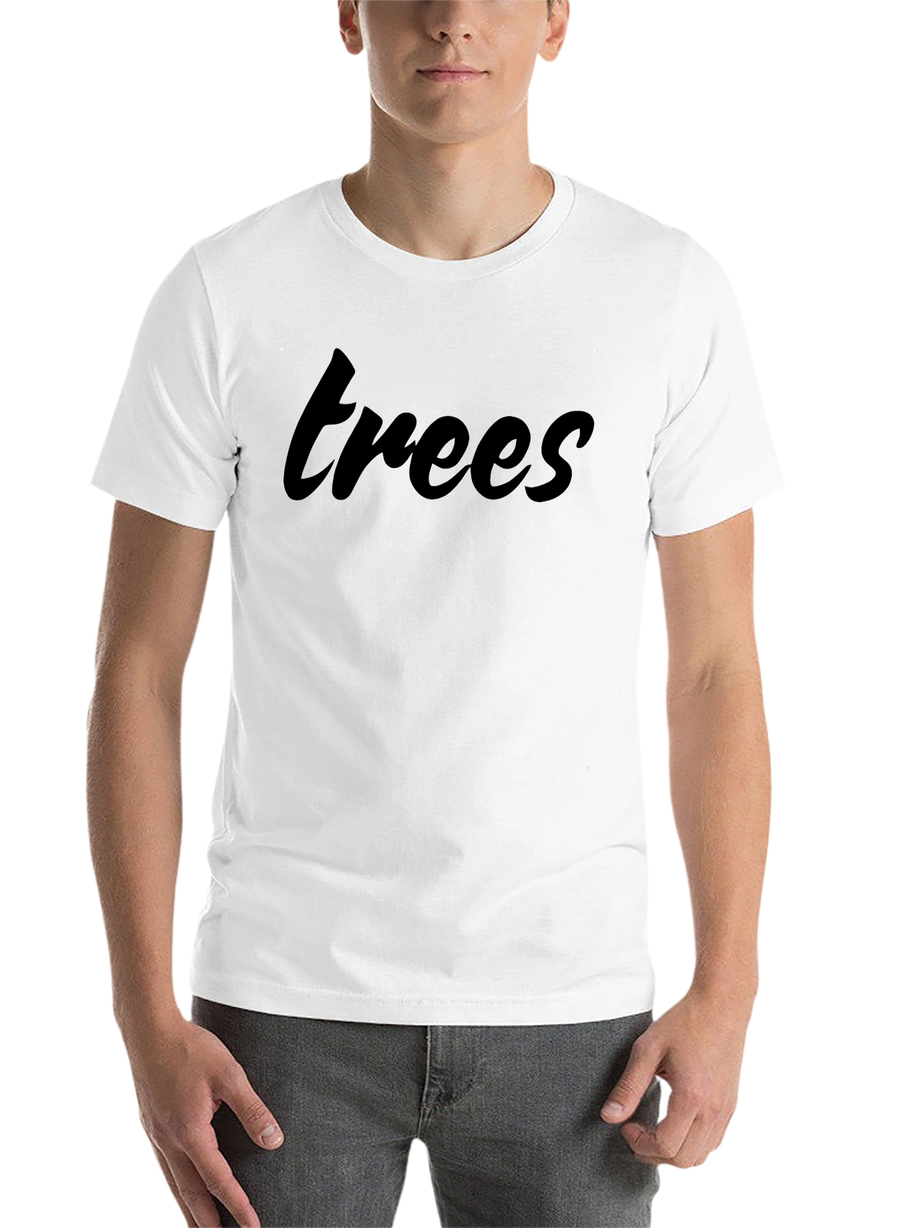 Black Trees Graphic Print Black T-Shirt view 14