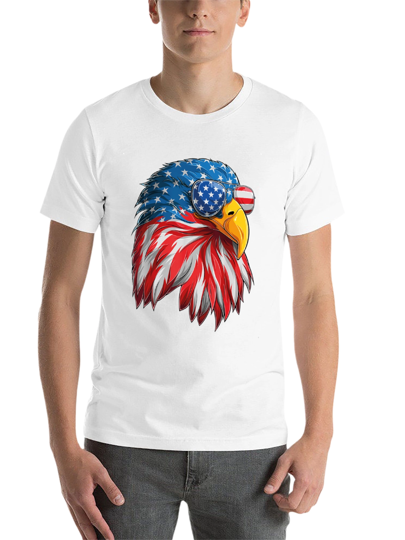 Black Patriotic Eagle Graphic Tee view 14