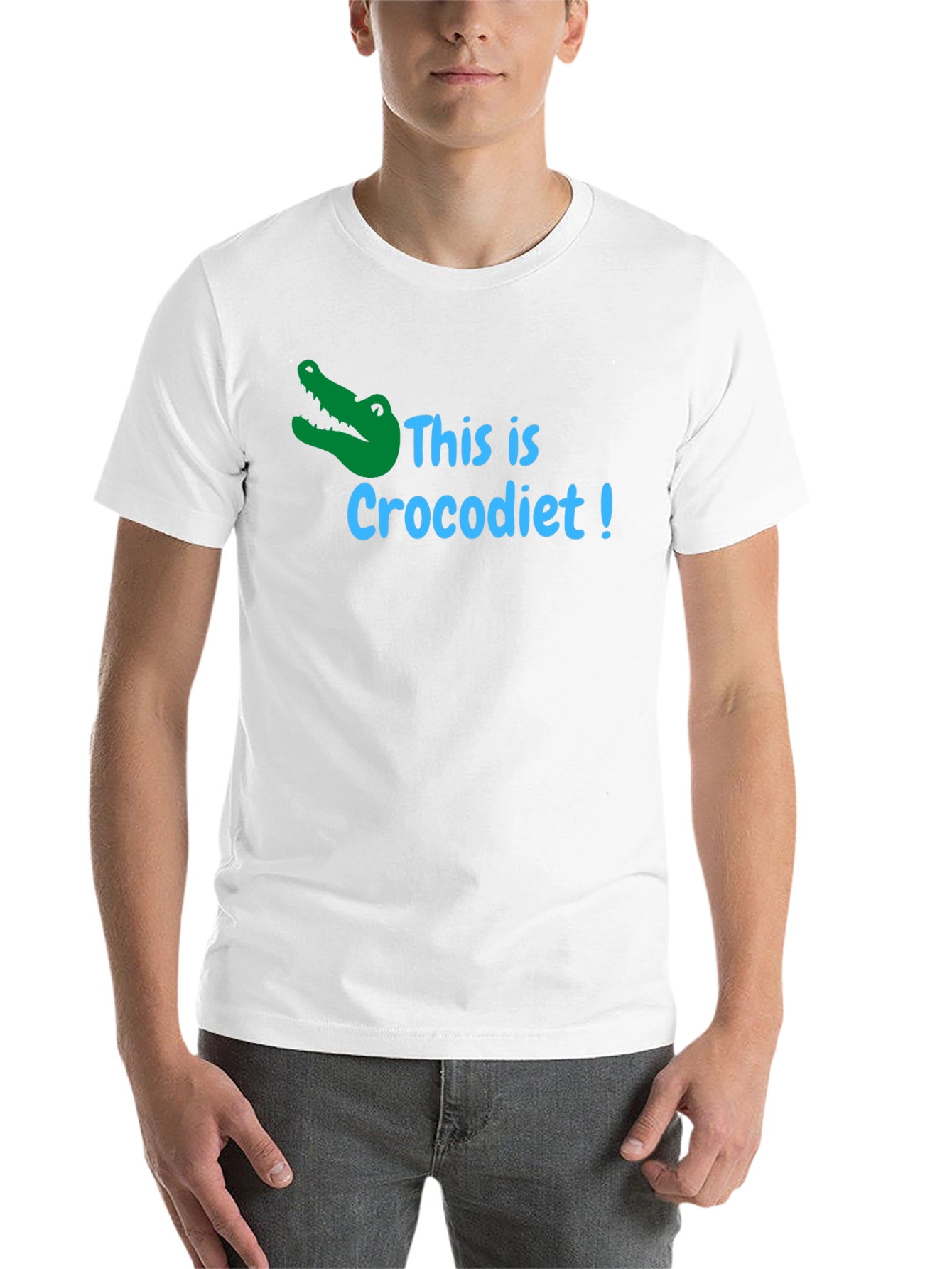 Black Crocodiet Funny T-Shirt - Black Cotton Tee view 14