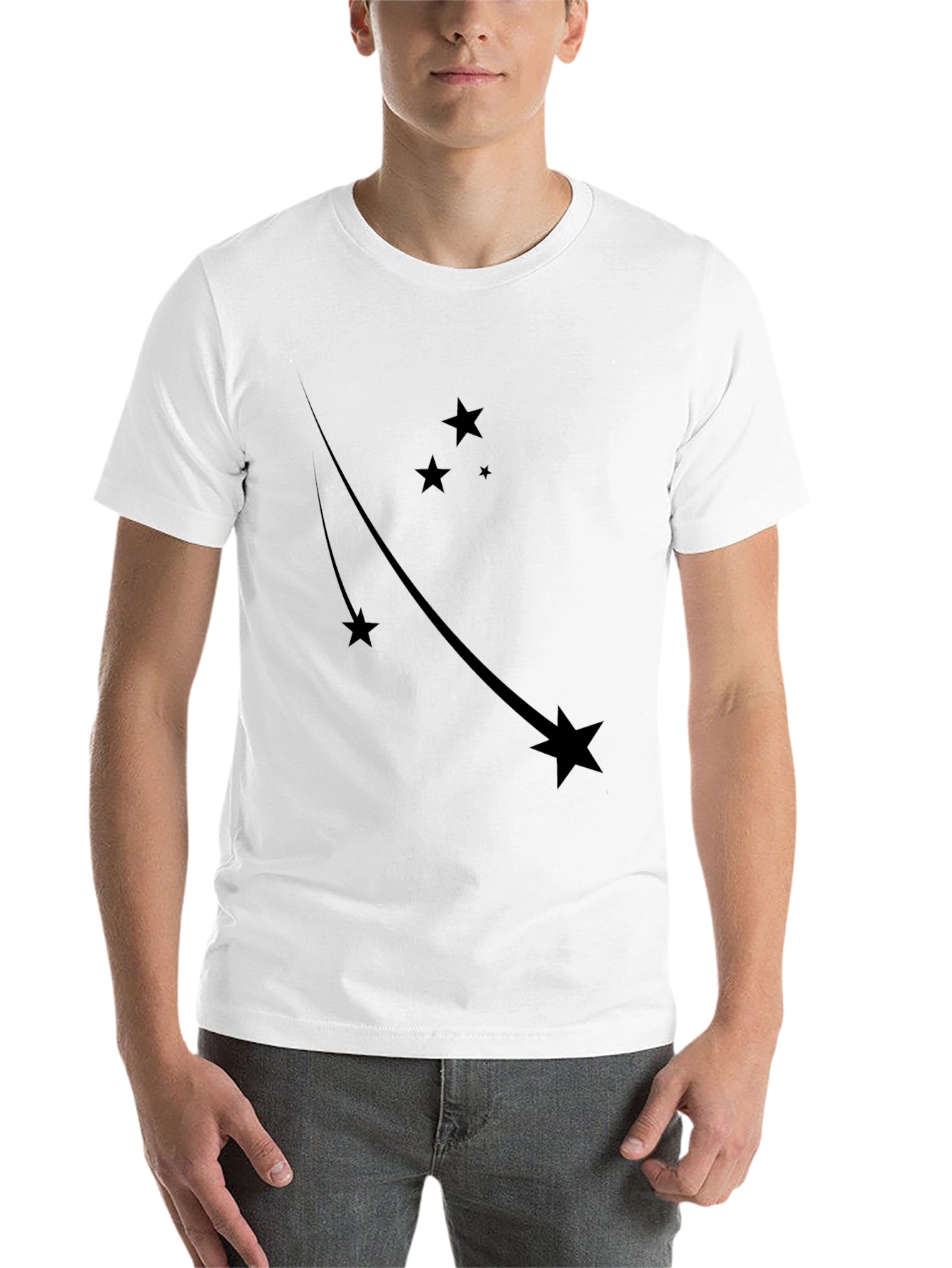 Black Star Trail Black Tee - Stylish Graphic T-Shirt view 14