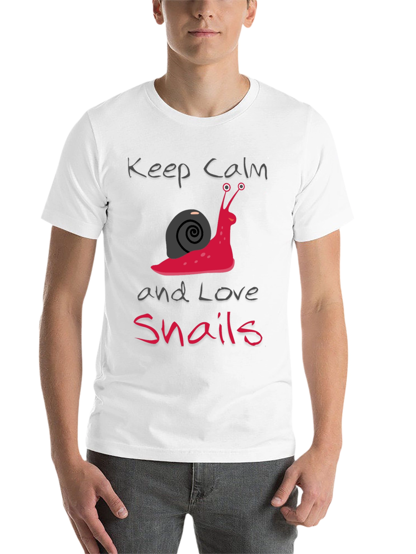 Black Keep Calm and Love Snails Black T-Shirt view 14