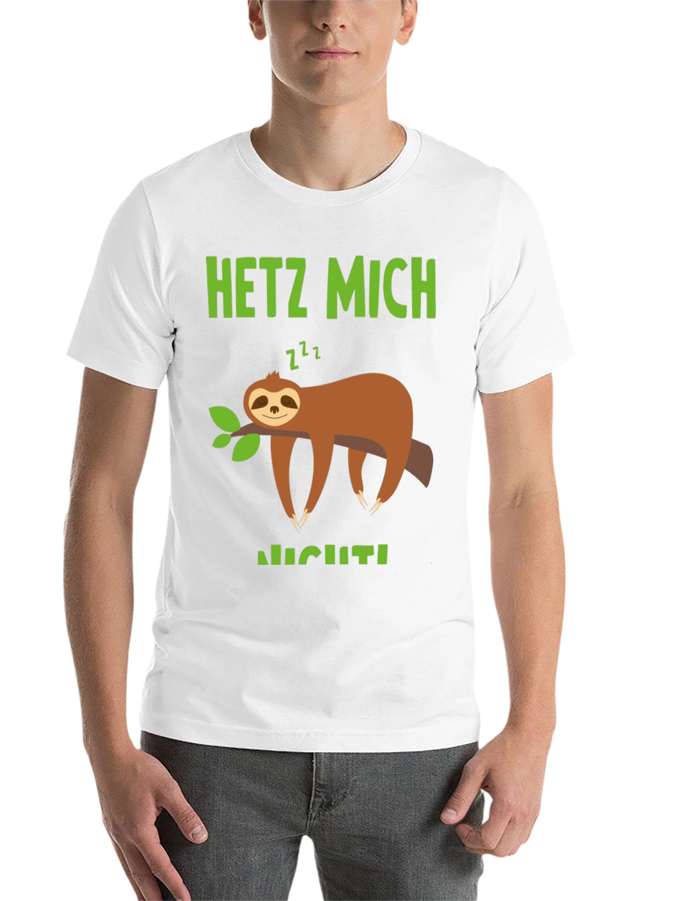 Black Relaxed Sloth Graphic Tee - Hetz Mich Nicht view 14