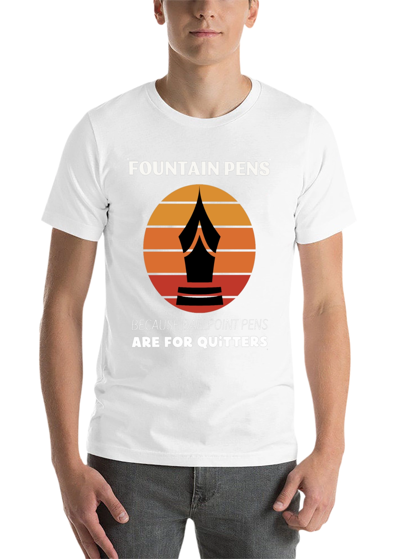 Black Fountain Pens T-Shirt - For the Discerning Writer view 14