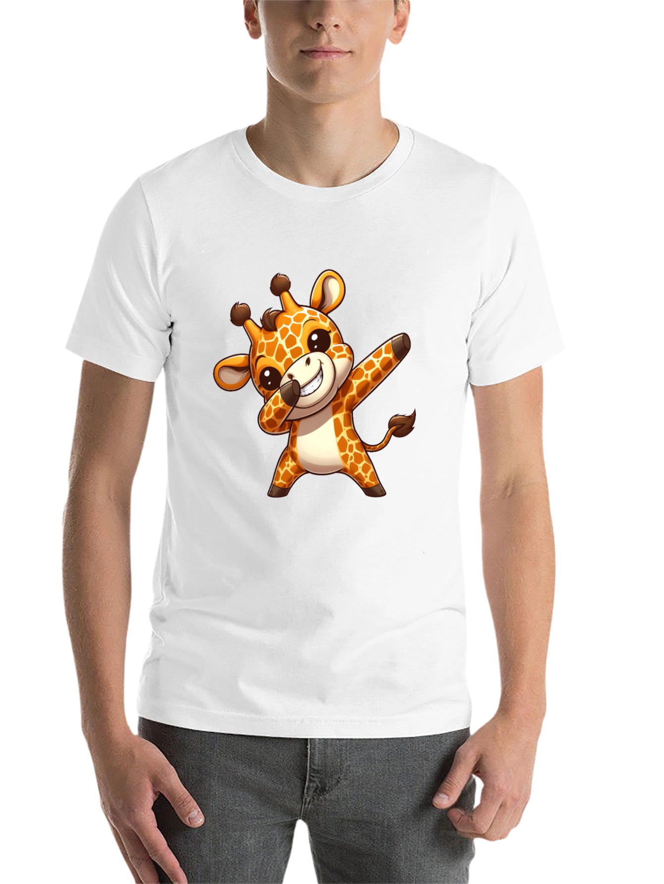 Black Cute Giraffe Dab T-Shirt - Trendy & Unique Design view 14