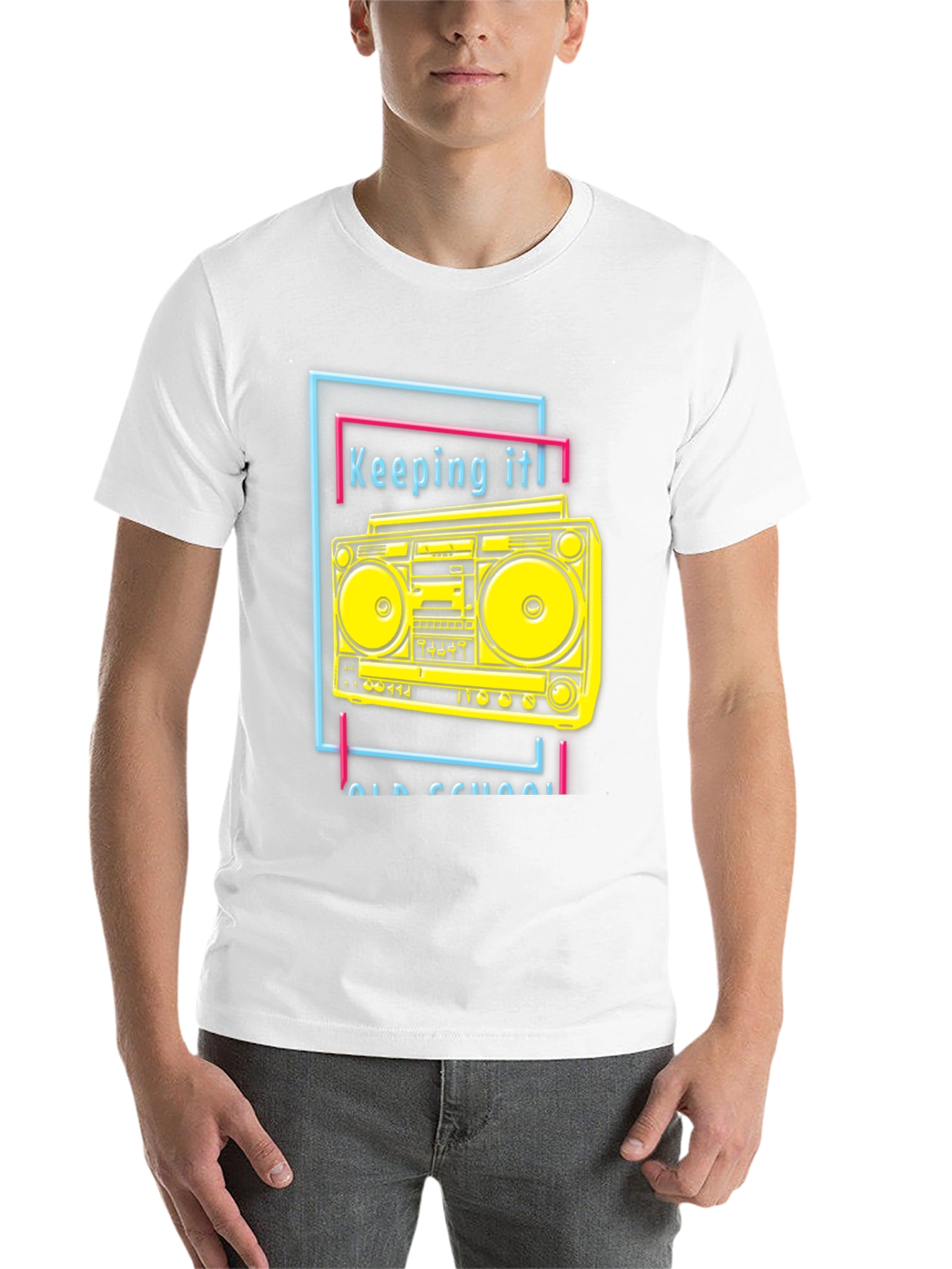 Black Retro Boombox Graphic Tee - Keeping It Old School view 14