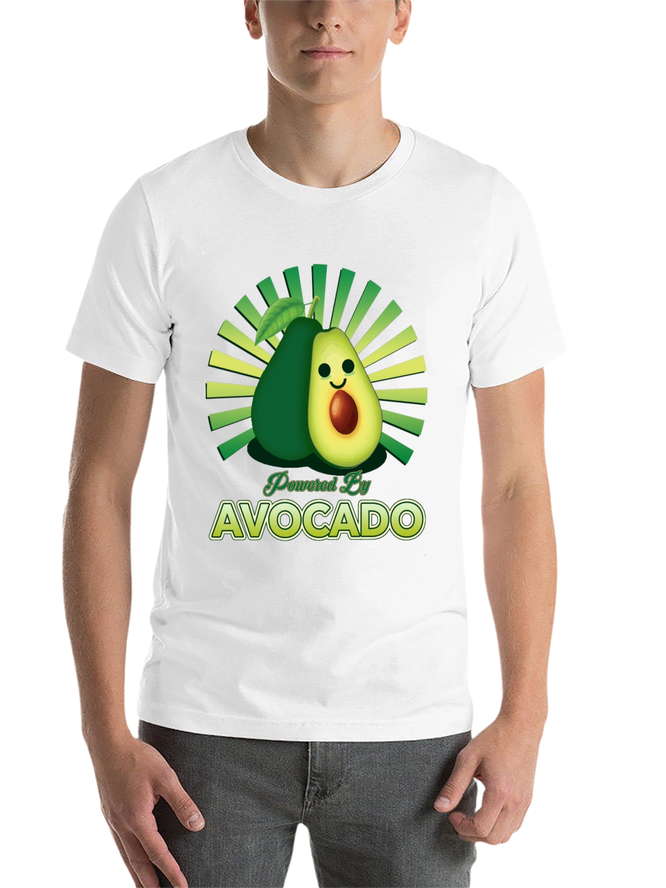 Black Powered by Avocado Graphic T-Shirt view 14
