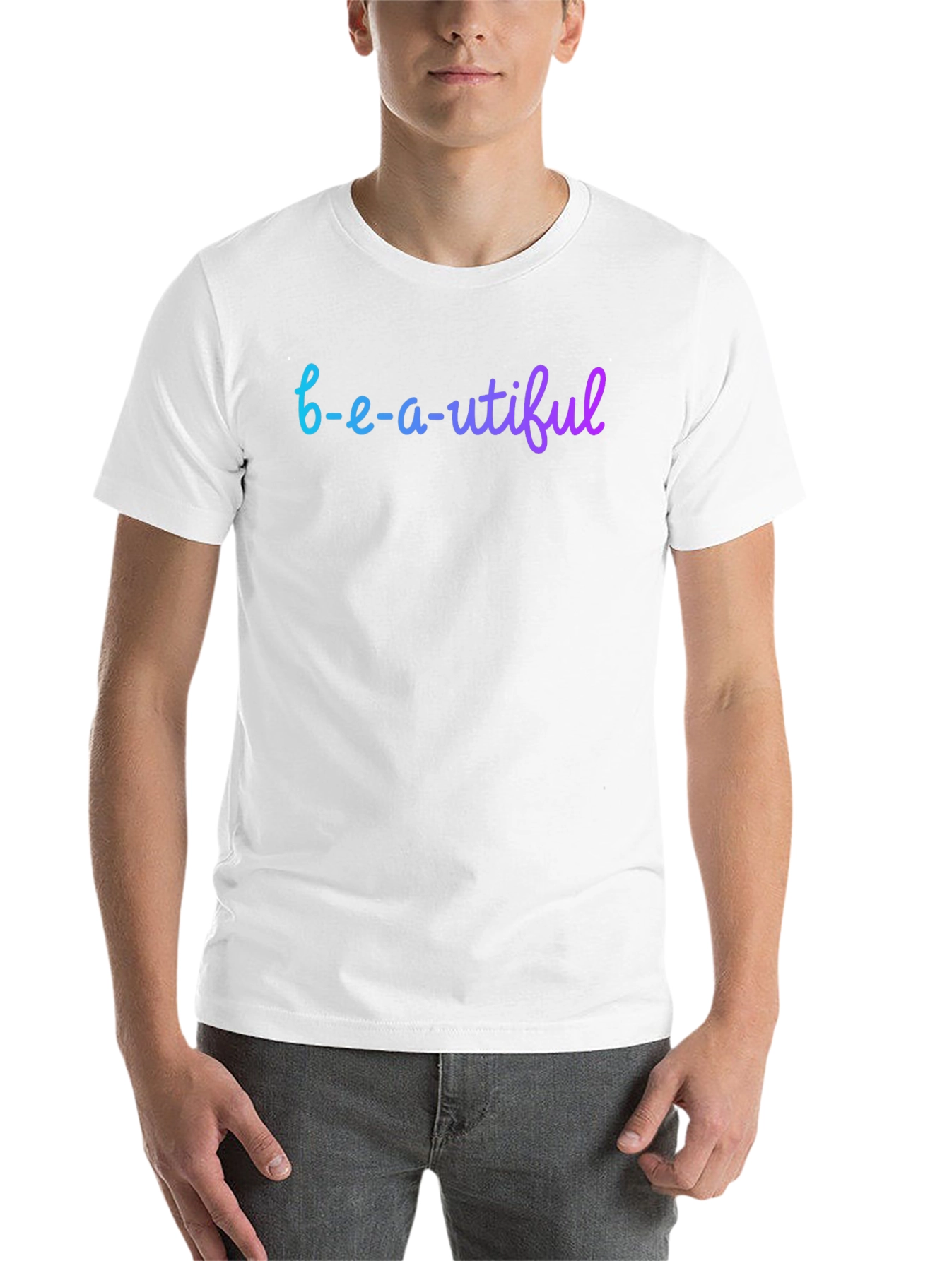 Black Beautiful Gradient Graphic Tee - Stylish Casual Wear view 14