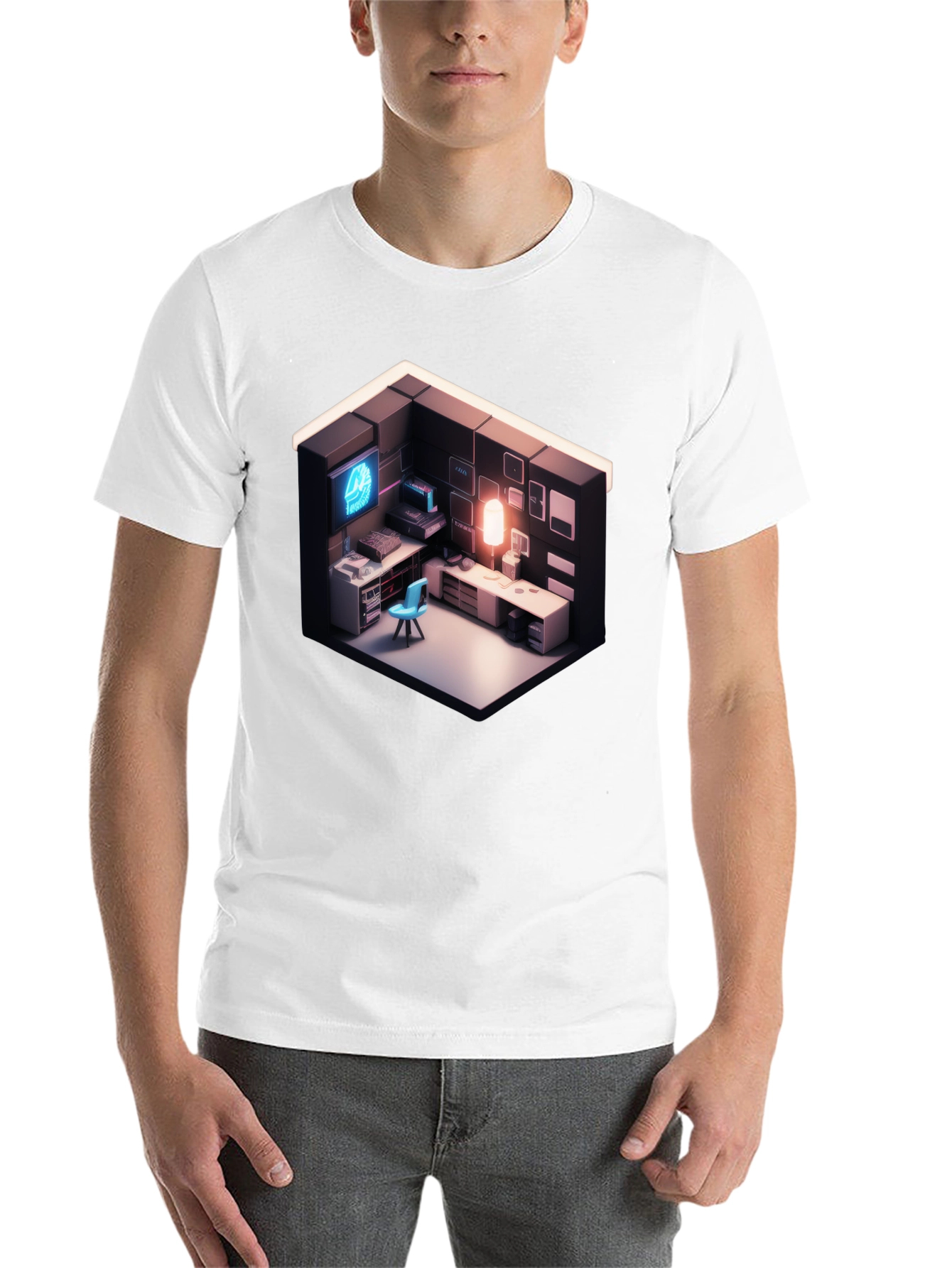 Isometric Gaming Room Tee - Gamer's Delight - 14