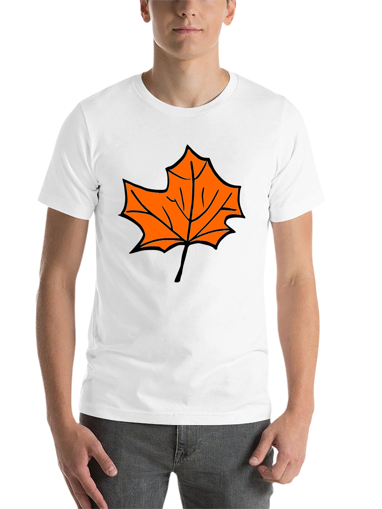 Black Maple Leaf Graphic Tee - Black Casual Shirt view 14