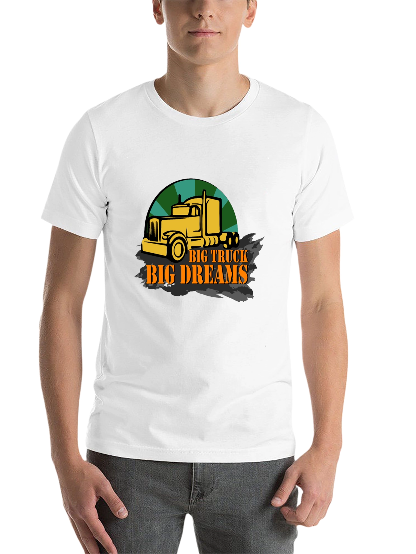 Black Big Truck Big Dreams Black Graphic T-Shirt view 14