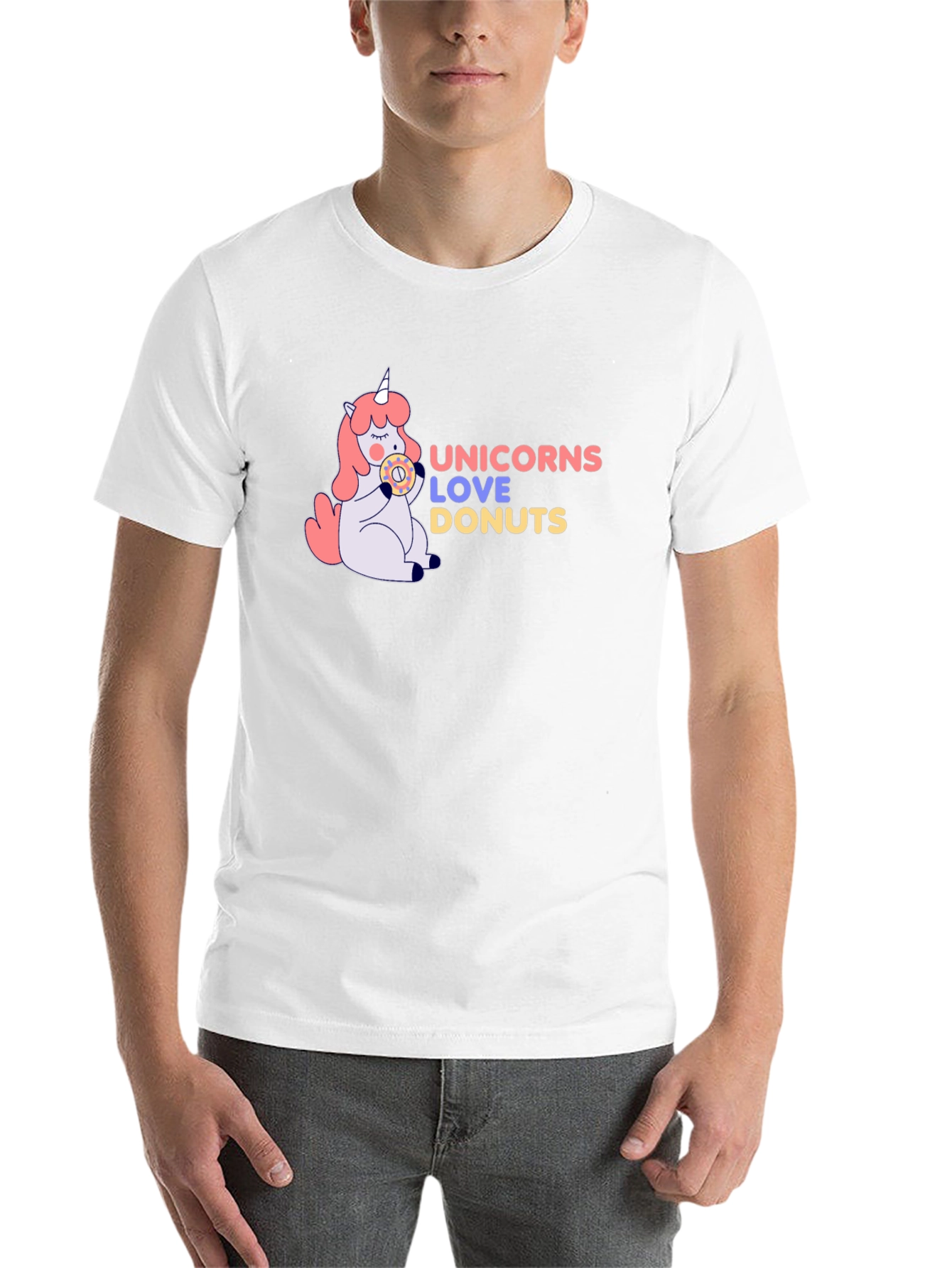 Black Unicorns Love Donuts Graphic T-Shirt view 14
