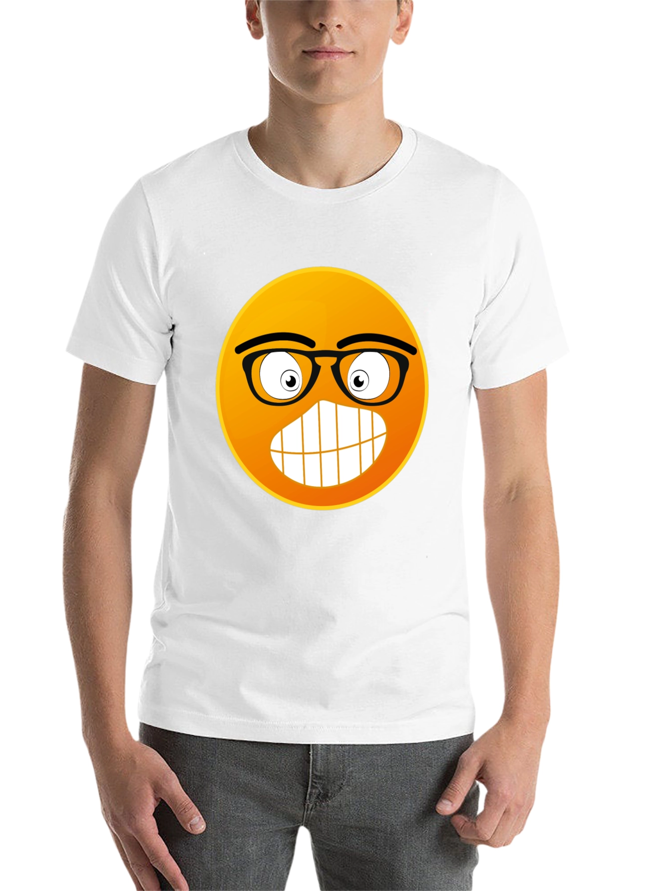 Black Nerdy Emoji Black T-Shirt: Express Yourself! view 14