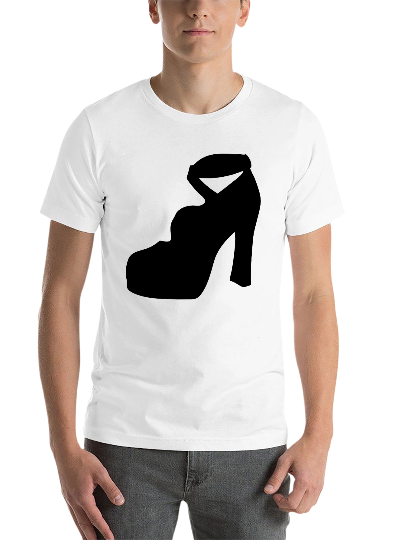 Black Heel Silhouette Tee - Stylish & Unique Design view 14