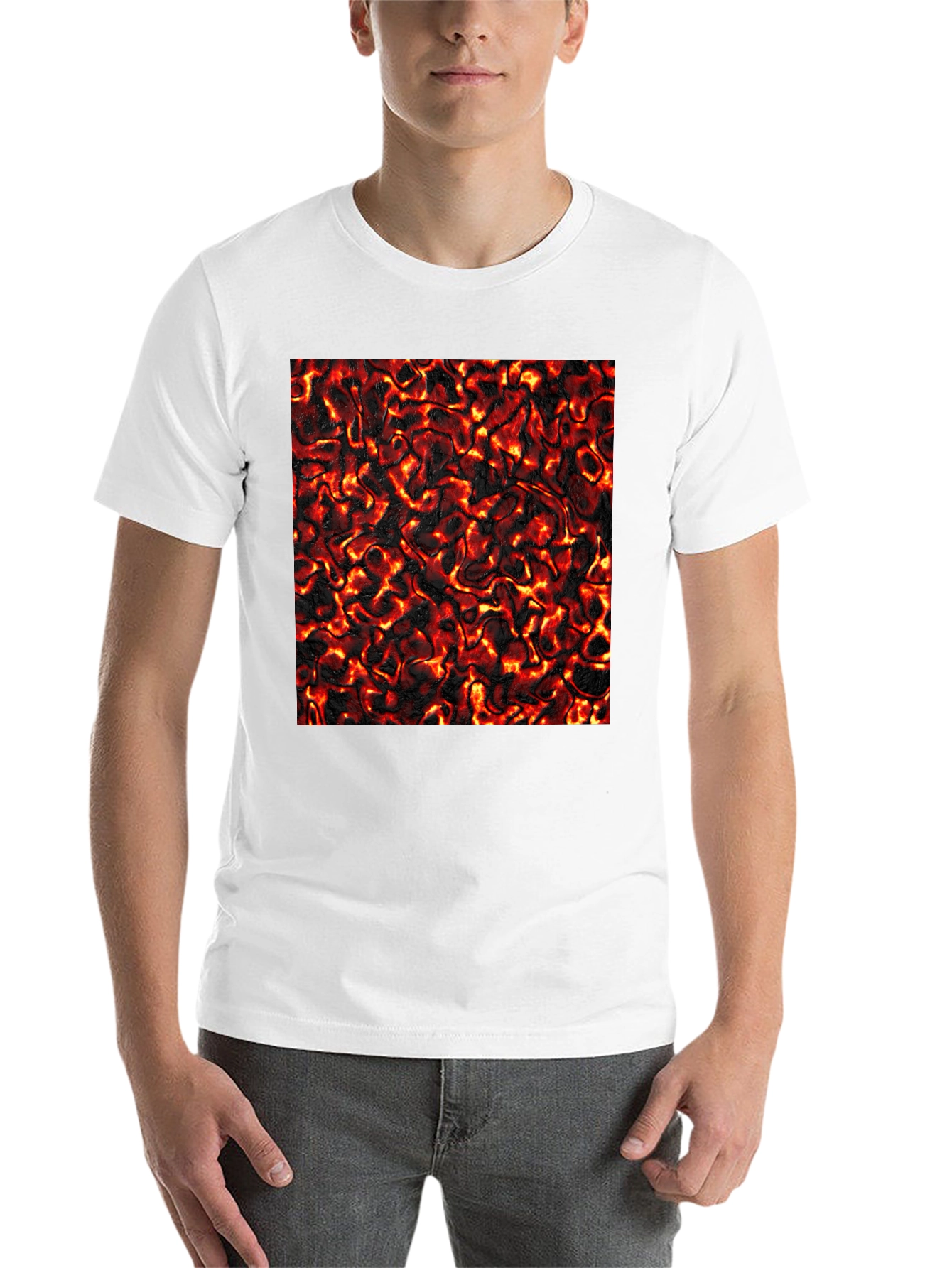 Black Lava Flow Graphic Tee - Cool Black T-Shirt view 14
