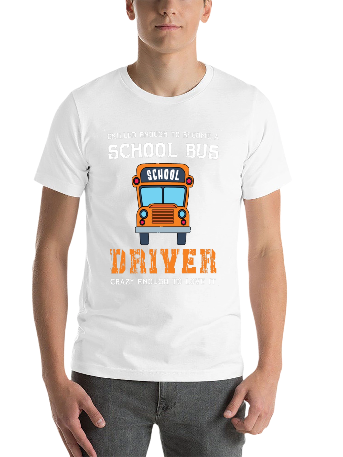 Black School Bus Driver T-Shirt - Skilled Enough & Crazy Enough view 14