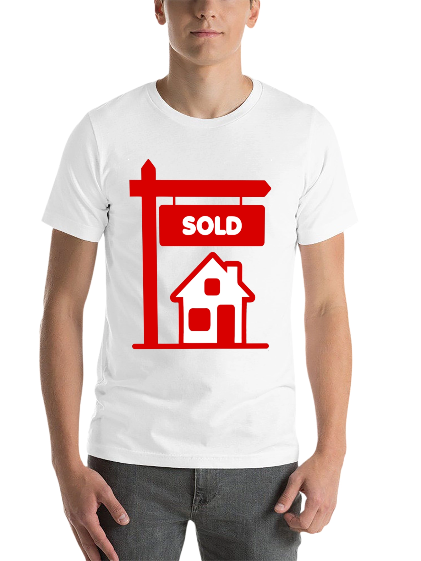 Black Sold House Graphic Tee - Real Estate T-Shirt view 14