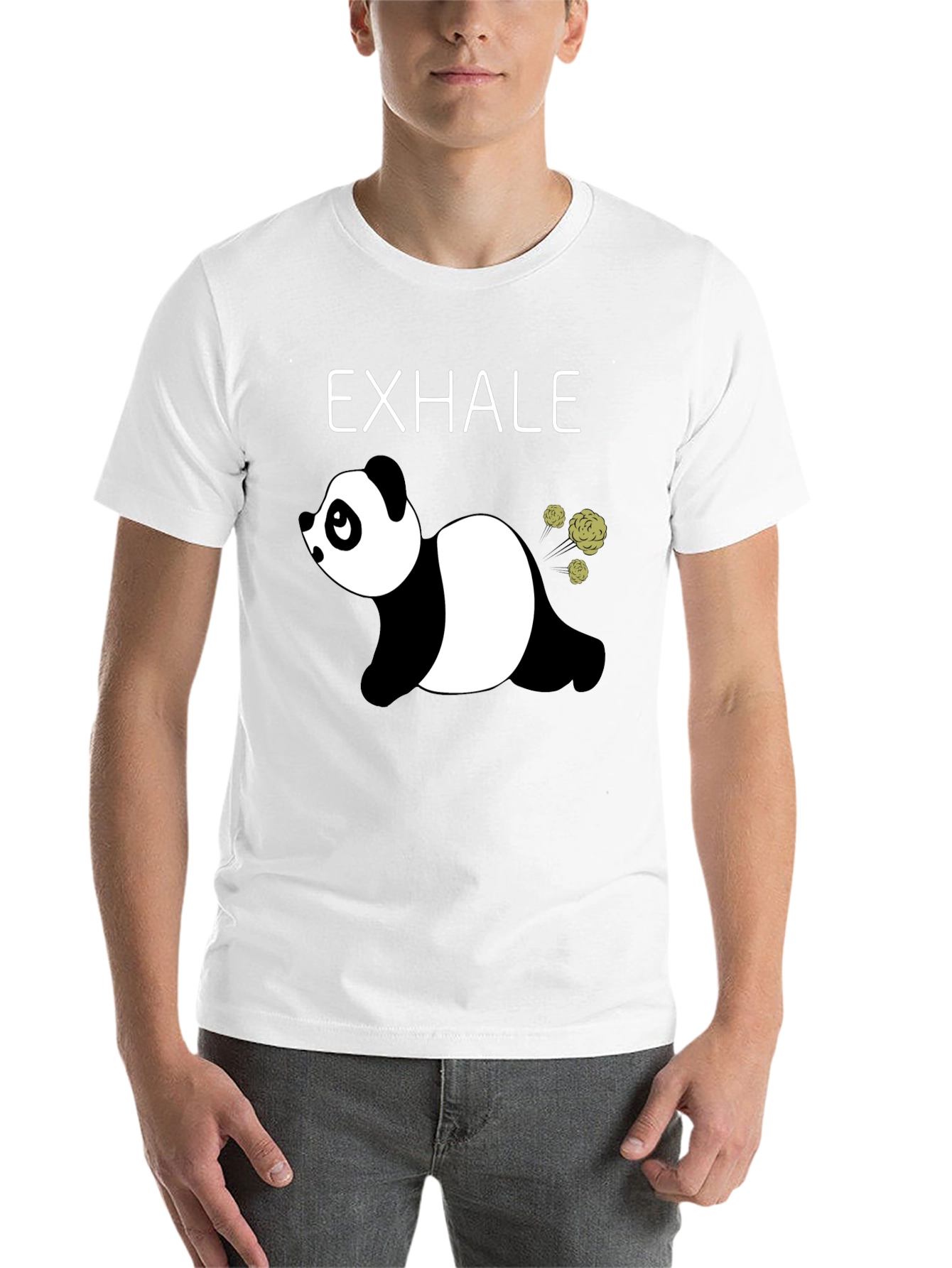 Black Exhale Panda Graphic Tee - Relax & Unwind view 14