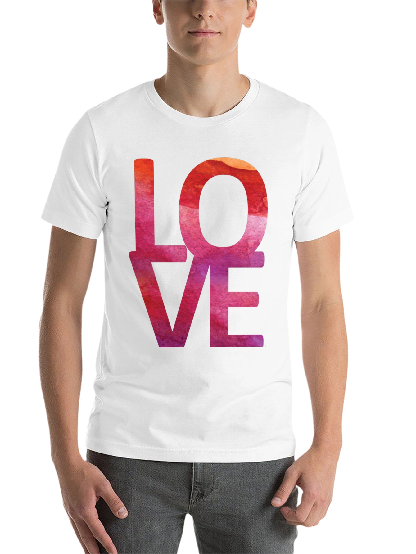 Black Watercolor Love T-Shirt - Artistic Graphic Tee view 14