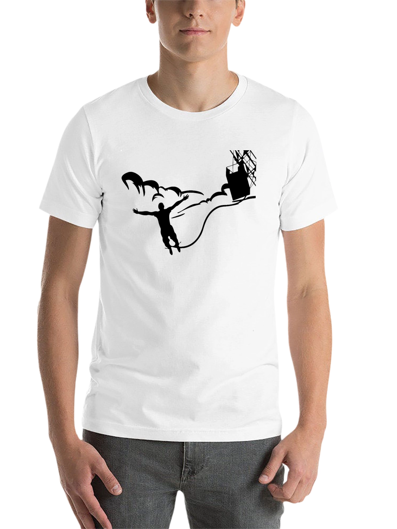 Black Man's Black T-Shirt - Adventure Graphic Tee view 14