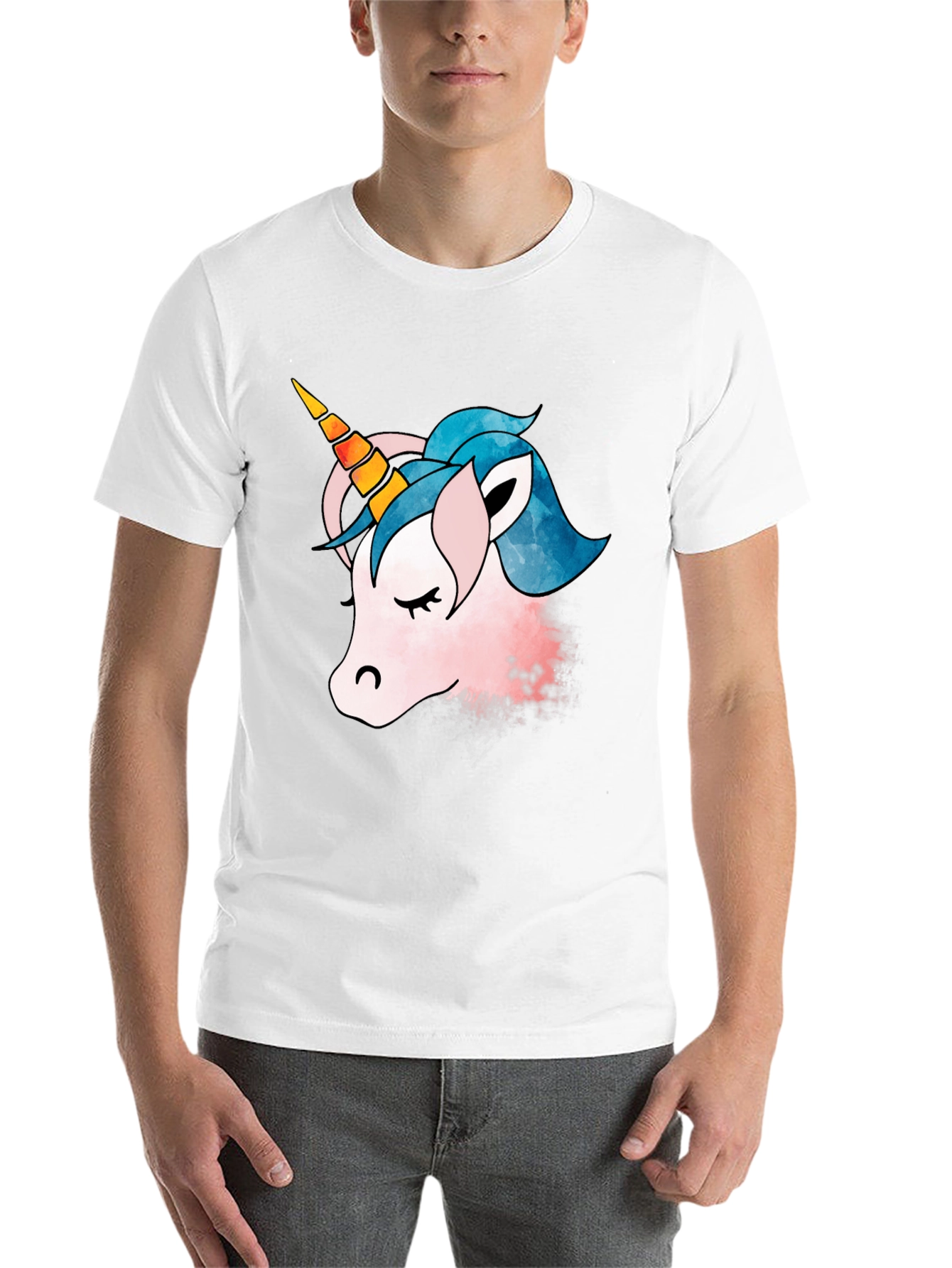 Black Unicorn Graphic T-Shirt - Black Cotton Tee view 14