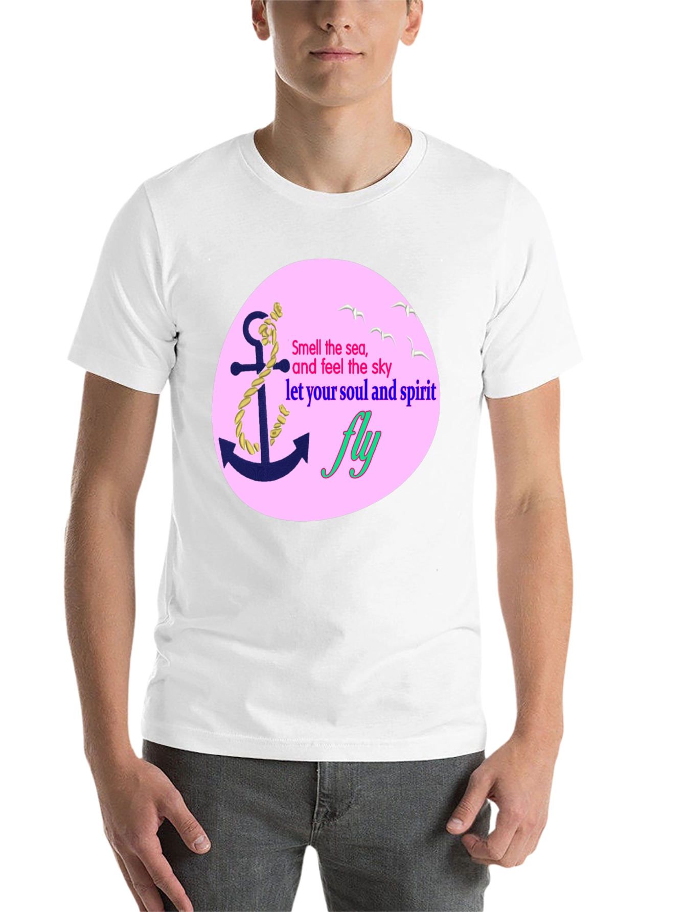 Black Nautical Dreamer Tee - Anchor & Sea Inspired Design view 14