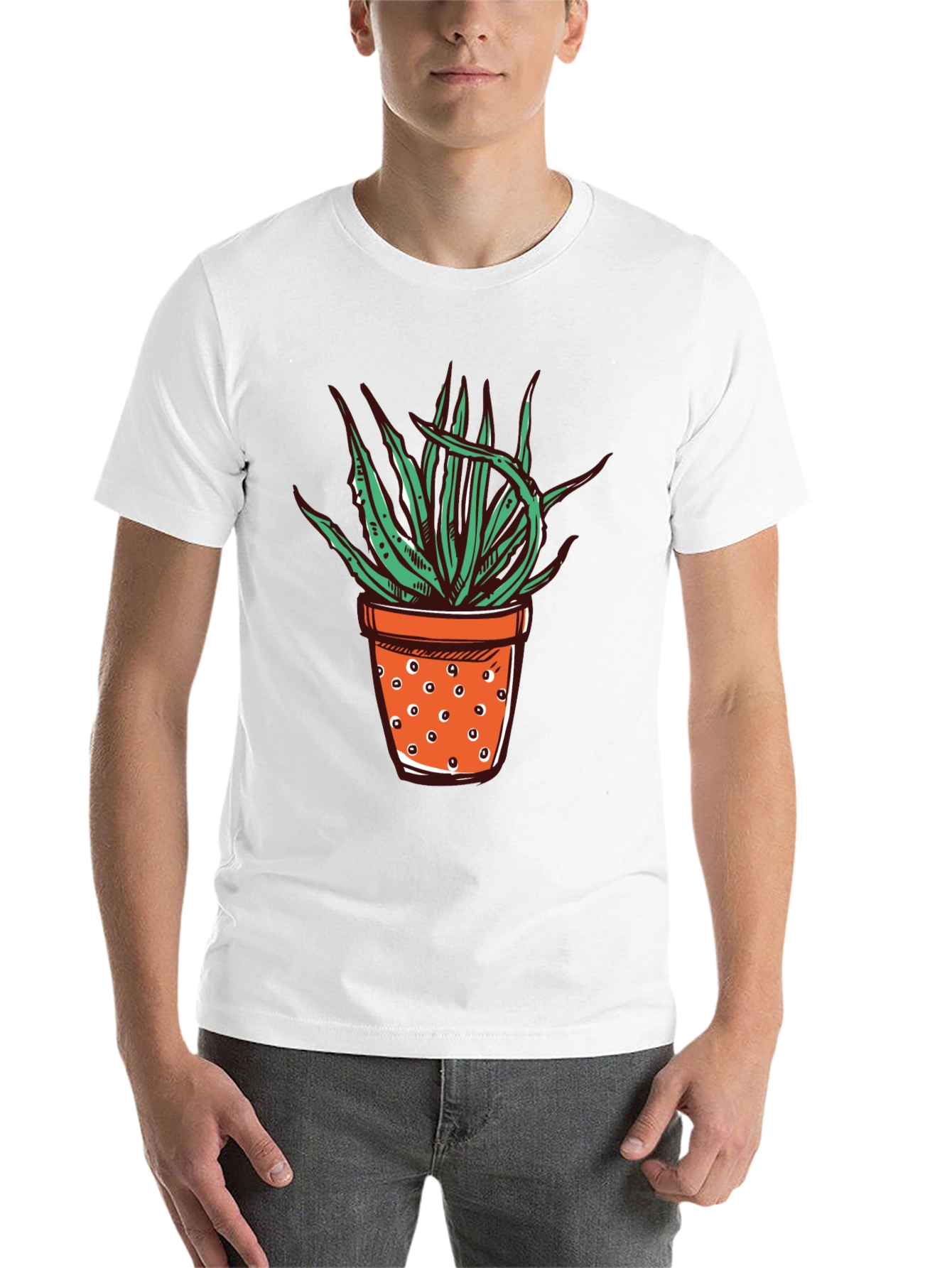 Black Potted Plant Graphic Tee - Unique Design view 14