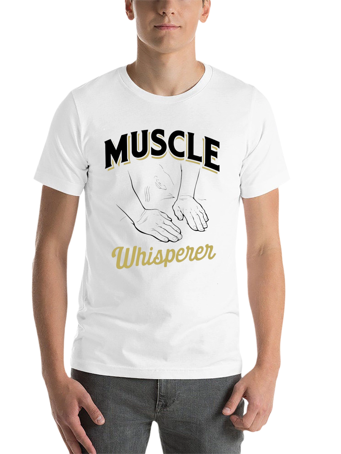 Muscle Whisperer Graphic T-Shirt - Black - 14