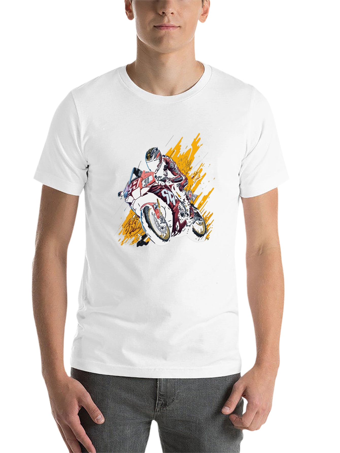 Black Motorcycle Rider Graphic T-Shirt - Bold Design view 14