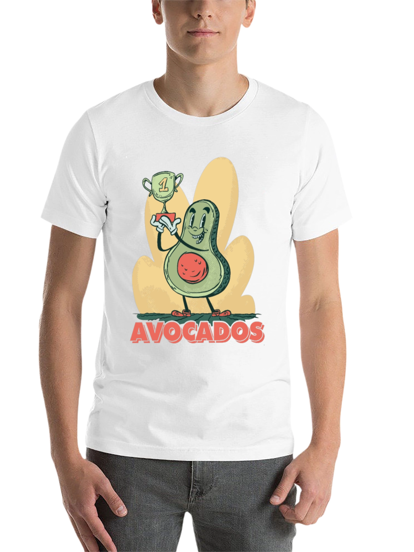 Black Funny Avocado Champion Black T-Shirt view 14