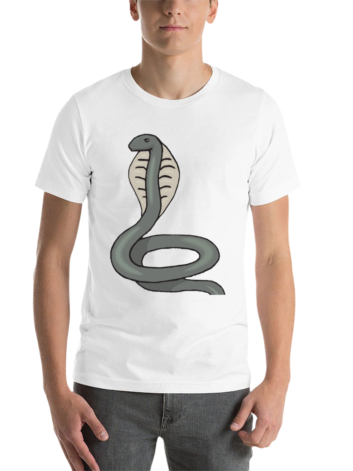 Black Cobra Snake Graphic Tee - Mens Black T-Shirt view 14