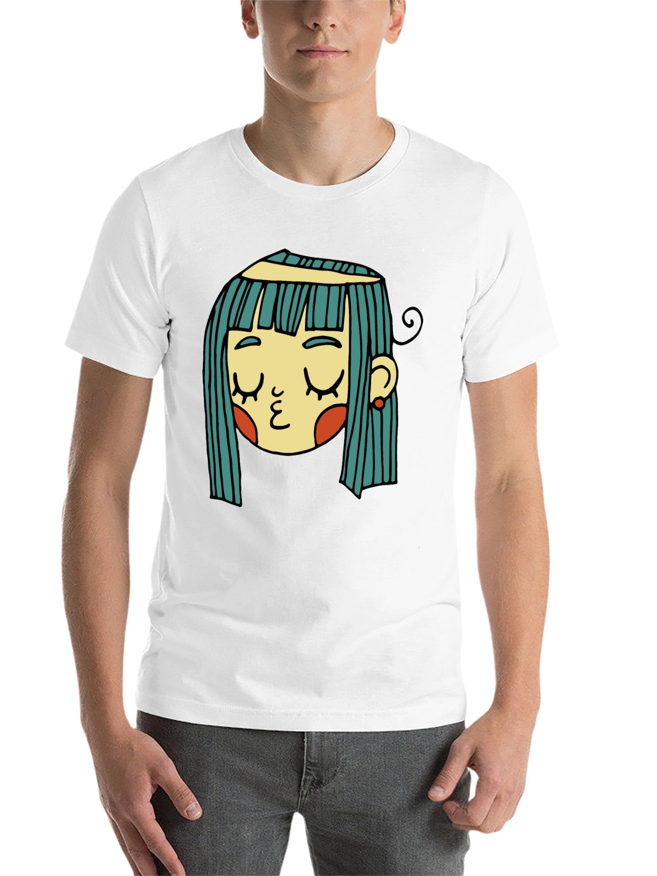Black Whimsical Girl Graphic Tee - Unique Style view 14