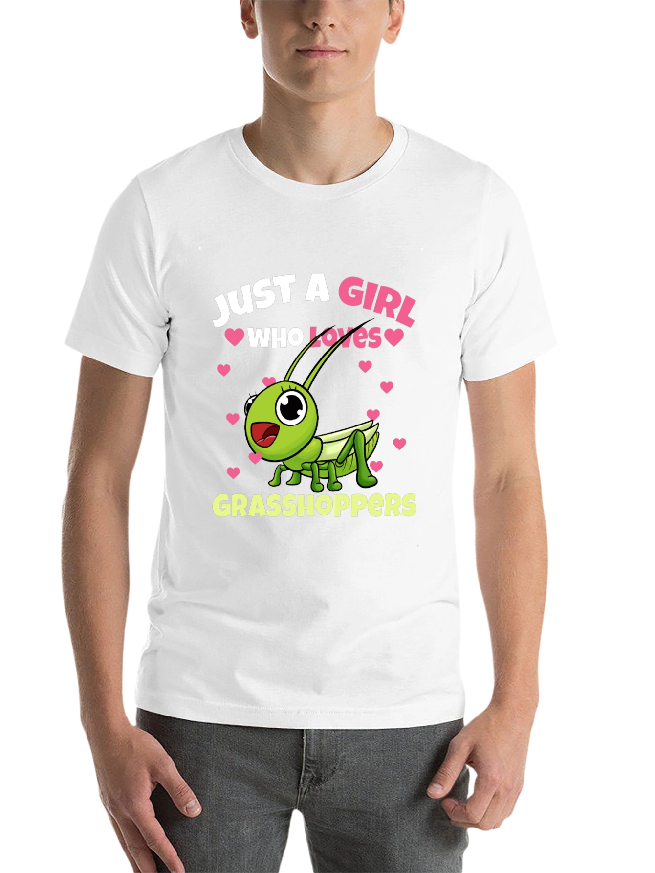 Black Just a Girl Who Loves Grasshoppers T-Shirt view 14