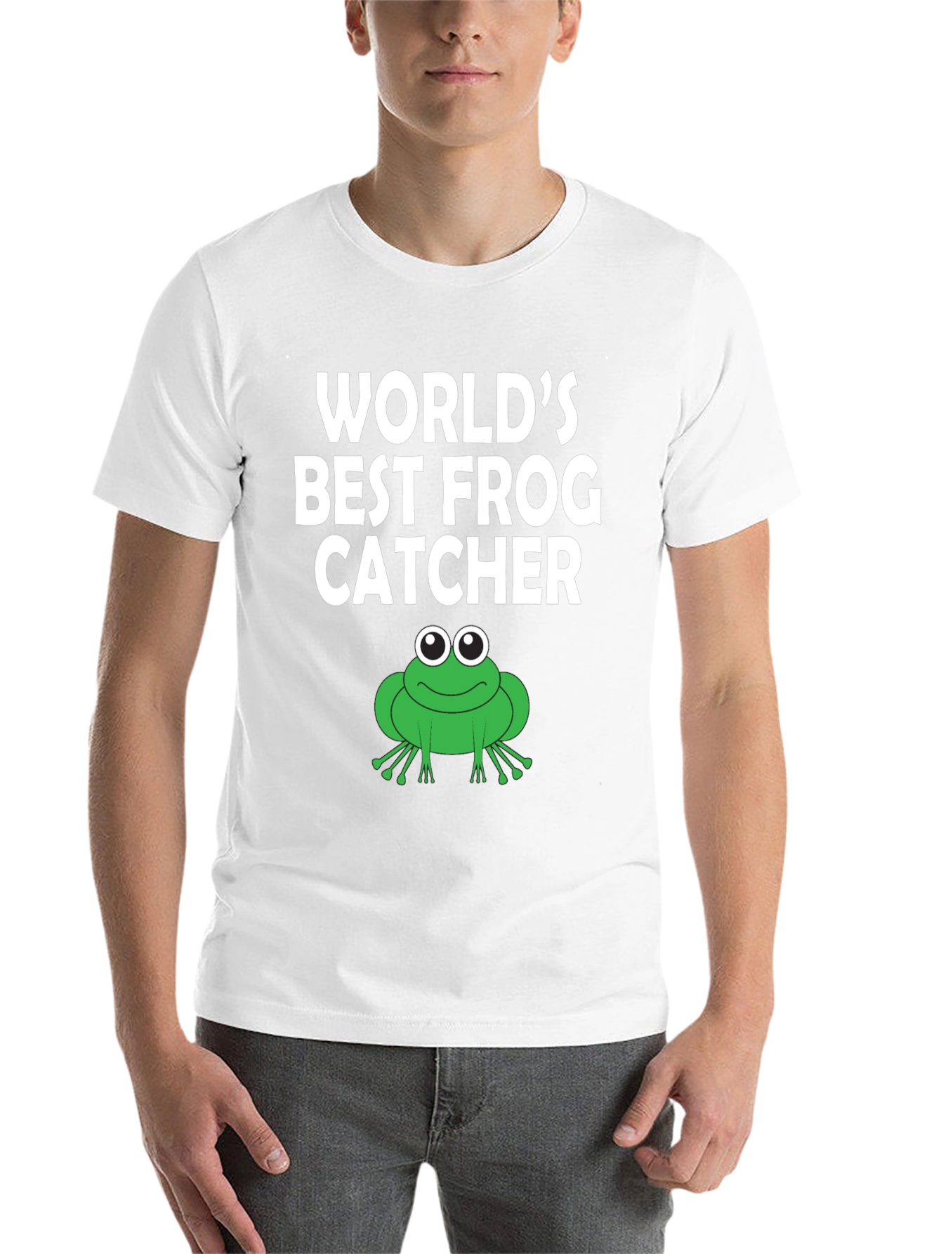 Black World's Best Frog Catcher T-Shirt view 14