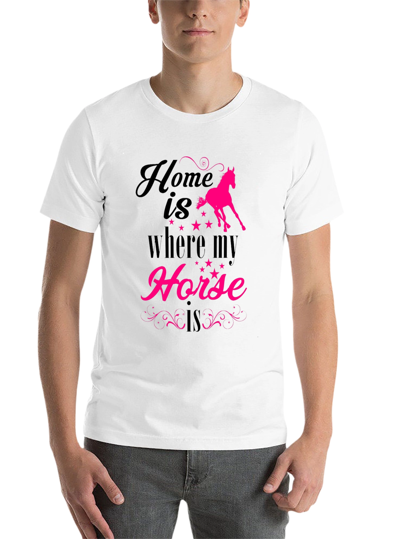 Black Home is Where My Horse is T-Shirt view 14