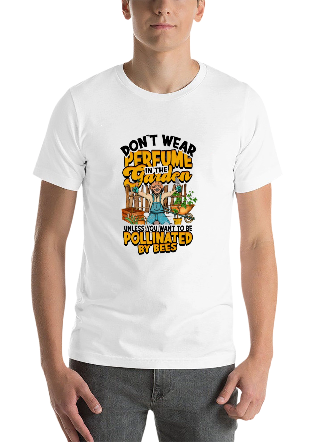 Black Funny Gardening T-Shirt - Don't Wear Perfume! view 14