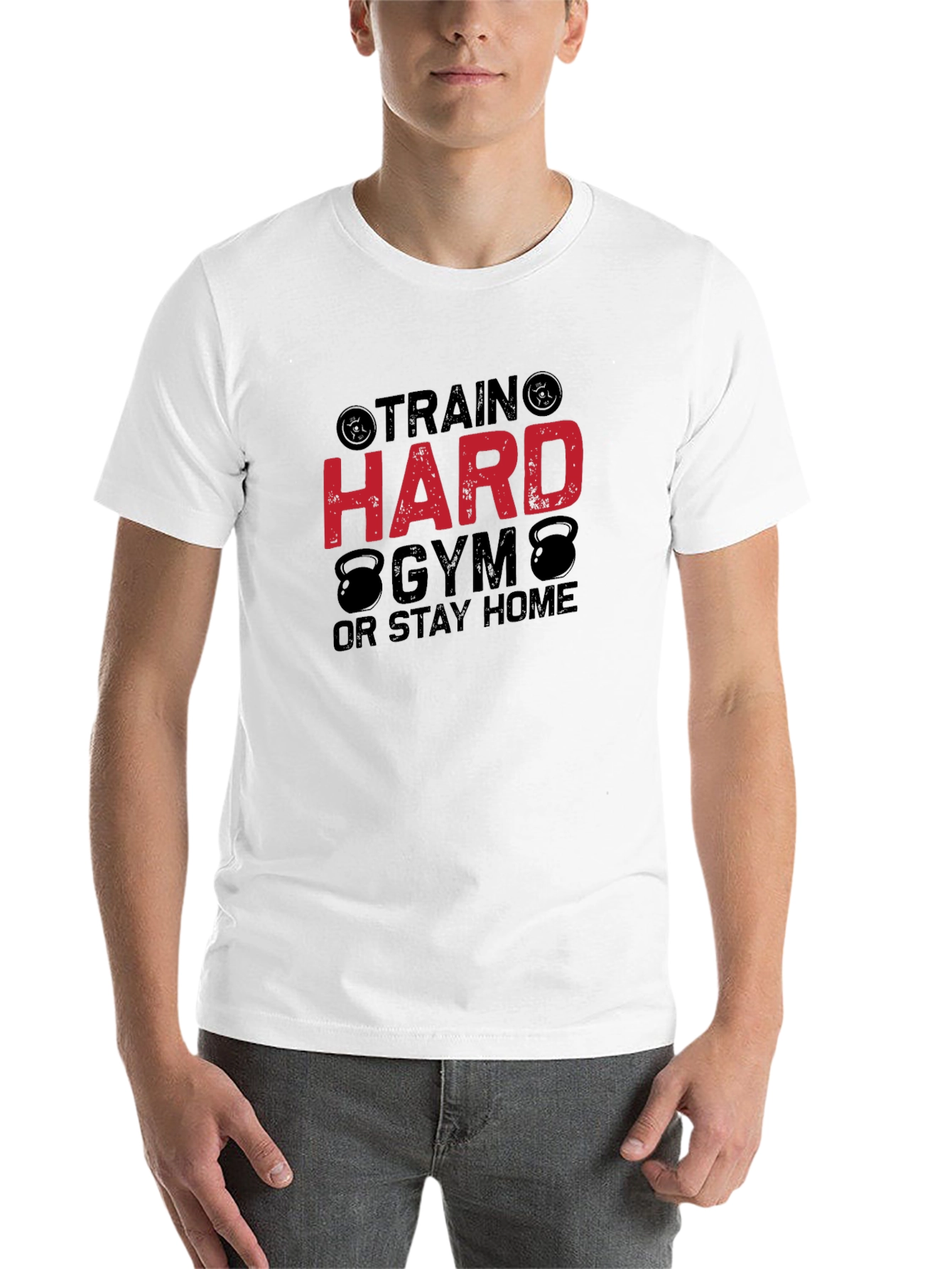 Black Train Hard Gym Black T-Shirt for Men view 14