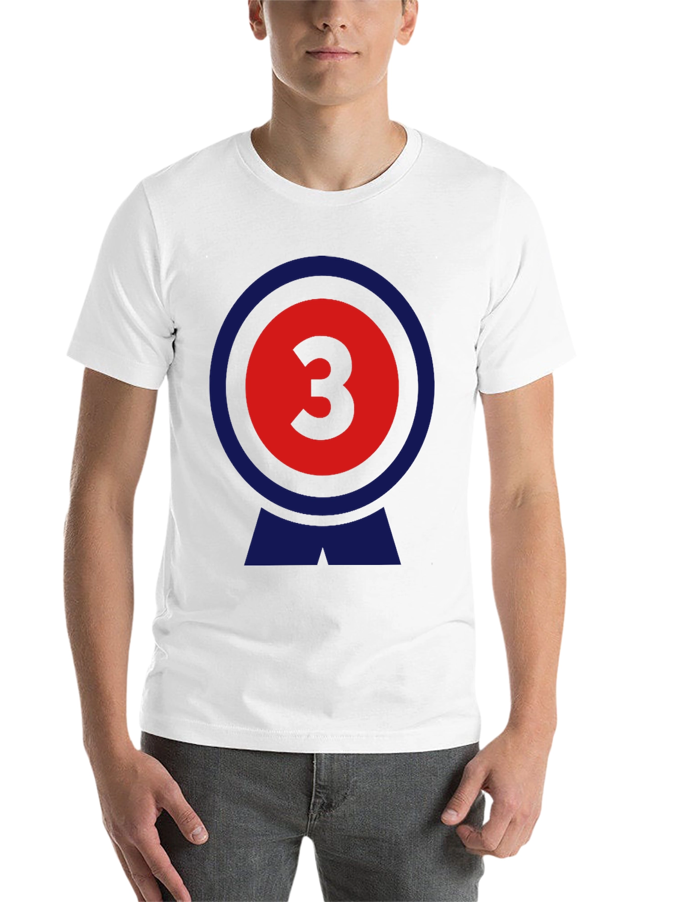 Black Number 3 Graphic Tee - Retro Style T-Shirt view 14