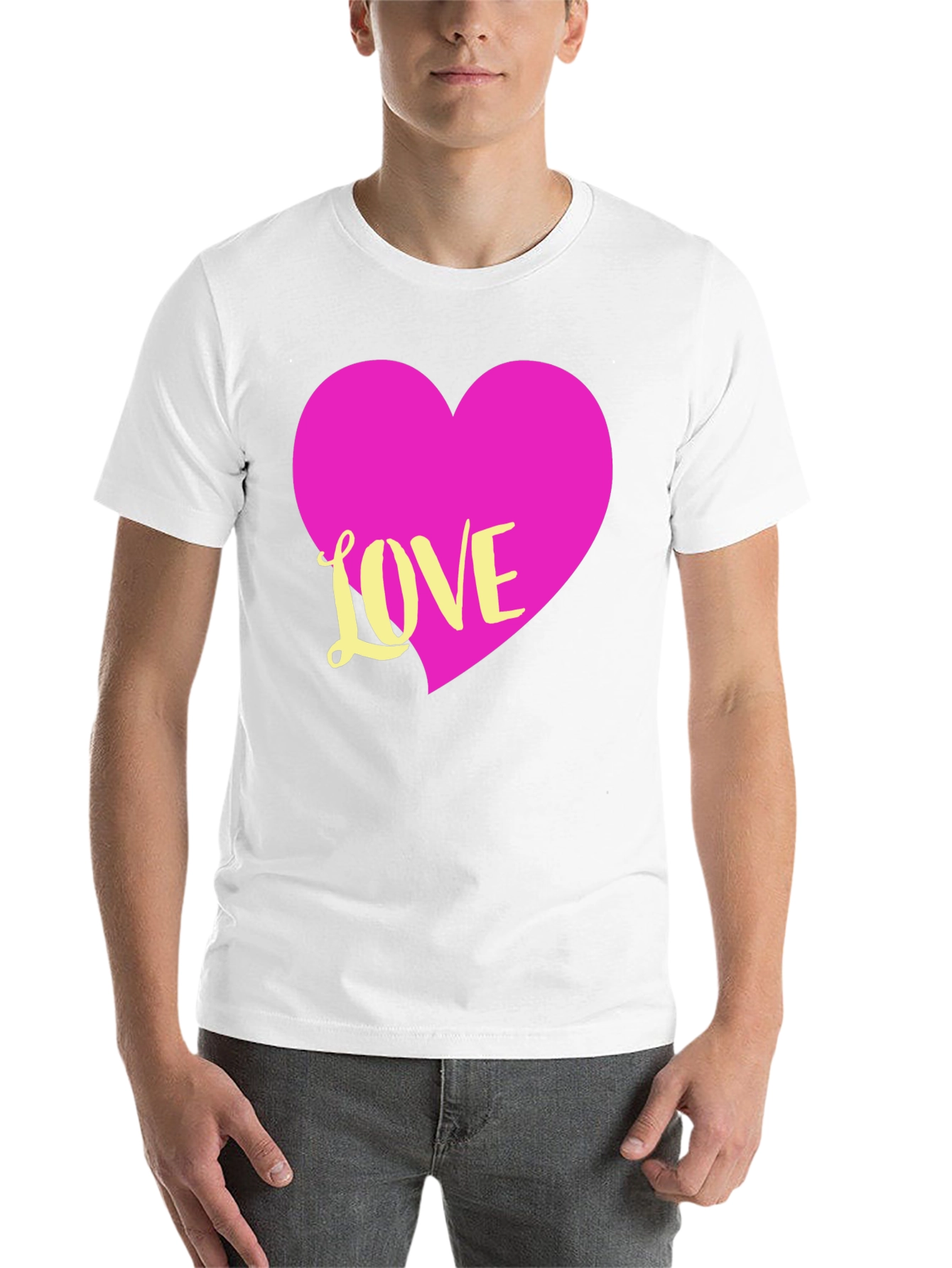 Black Love Heart T-Shirt - Graphic Tee view 14